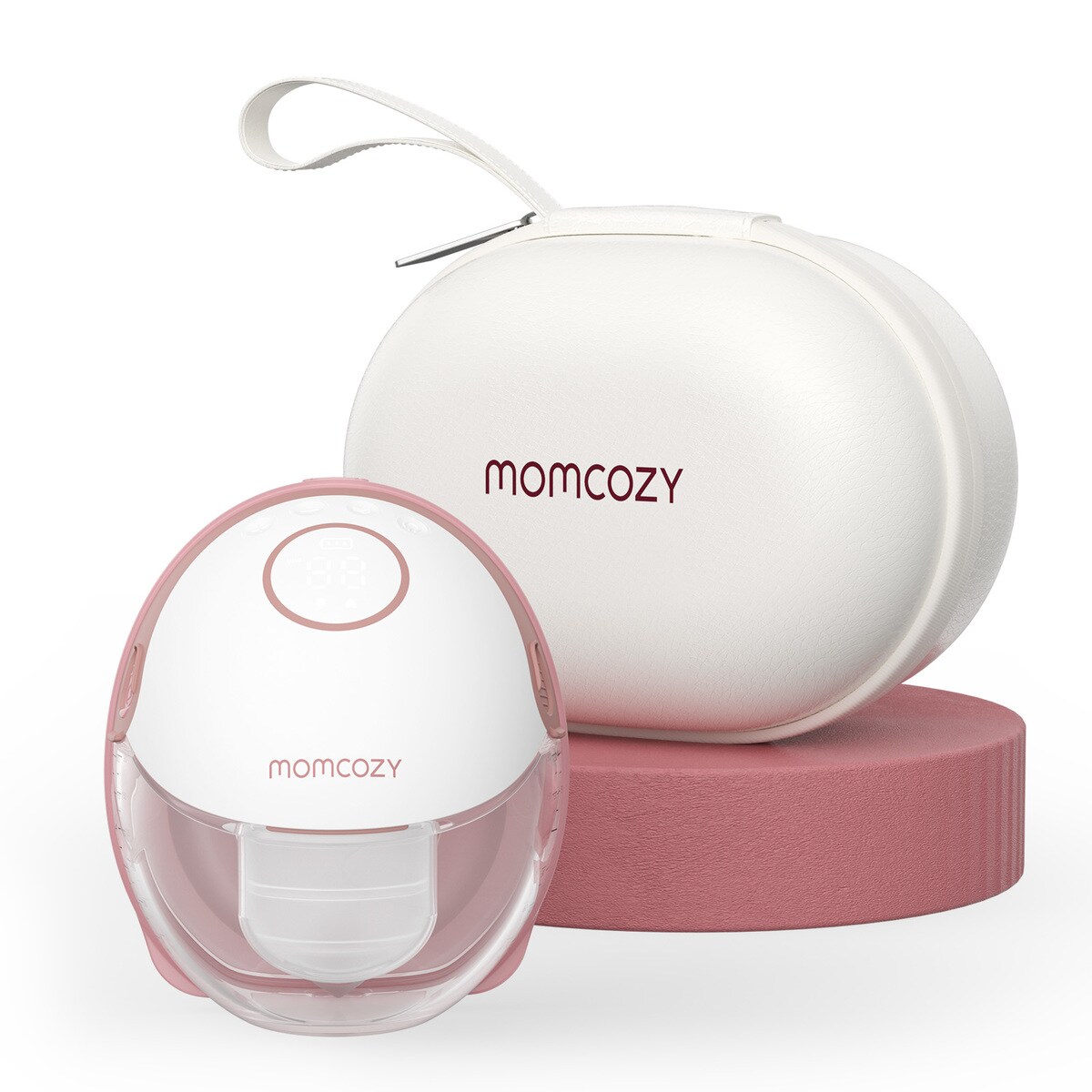 Momcozy M6 Mobile Milch Pumpe Einzeln Maroon - Bild 1