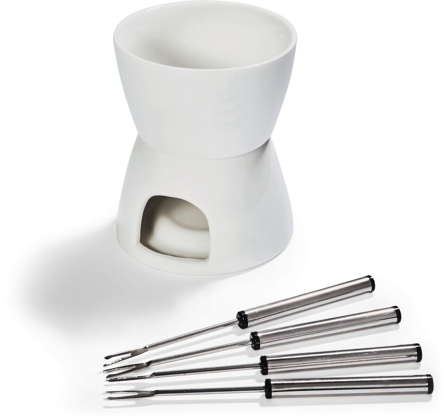 Schokoladen Fondue-Set aus Porzellan - Bild 1