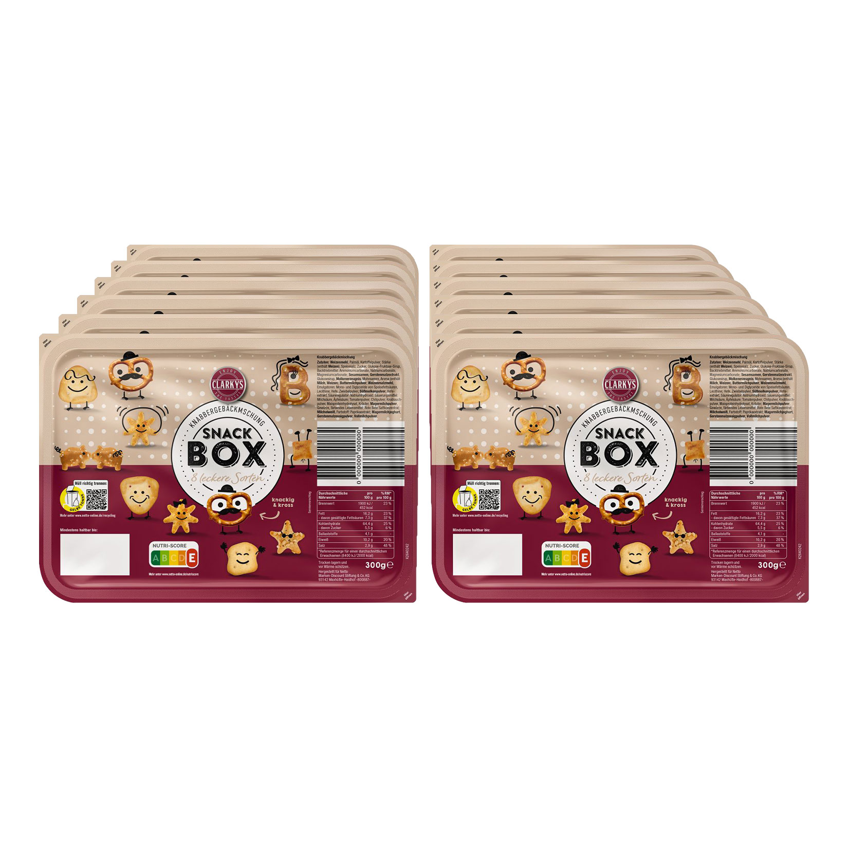 Clarkys Knabbermix 300 g, 12er Pack - Bild 1