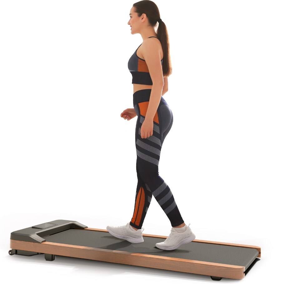 LETIX Elektrisches Laufband DeskWalk für zu Hause oder Büro, LCD-Display Motorisiertes Fitnessgerät, Schreibtisch Heimtrainer – Holz Optik – versch. Ausführungen | 04054748016850