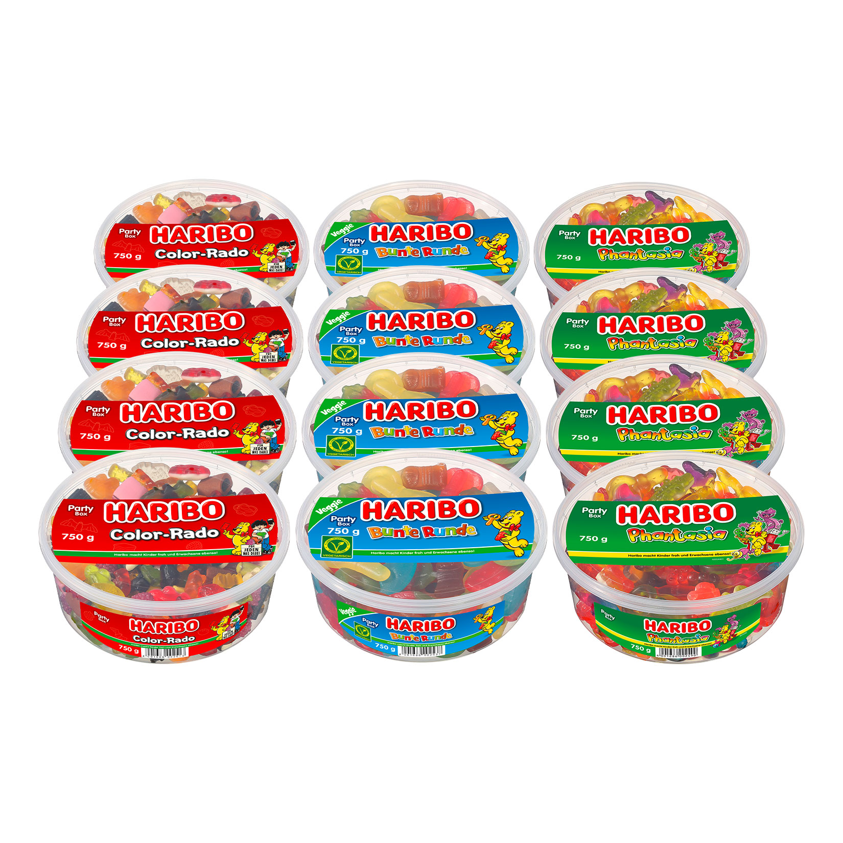 Haribo Fruchtgummi Dose 750 g, verschiedene Sorten, 12er Pack - Bild 1