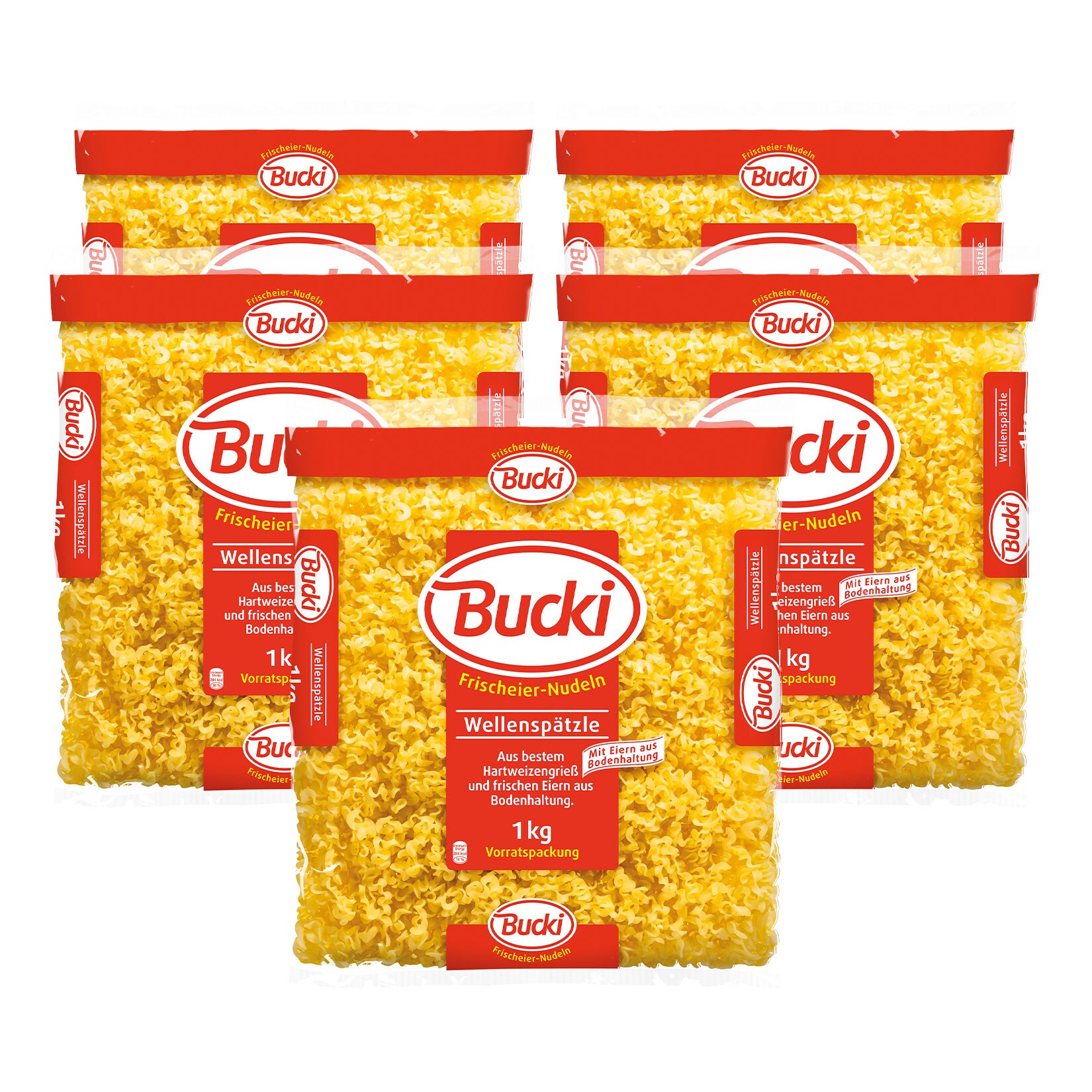 Bucki Wellensp&auml;tzle 1 kg, 5er Pack - Bild 1