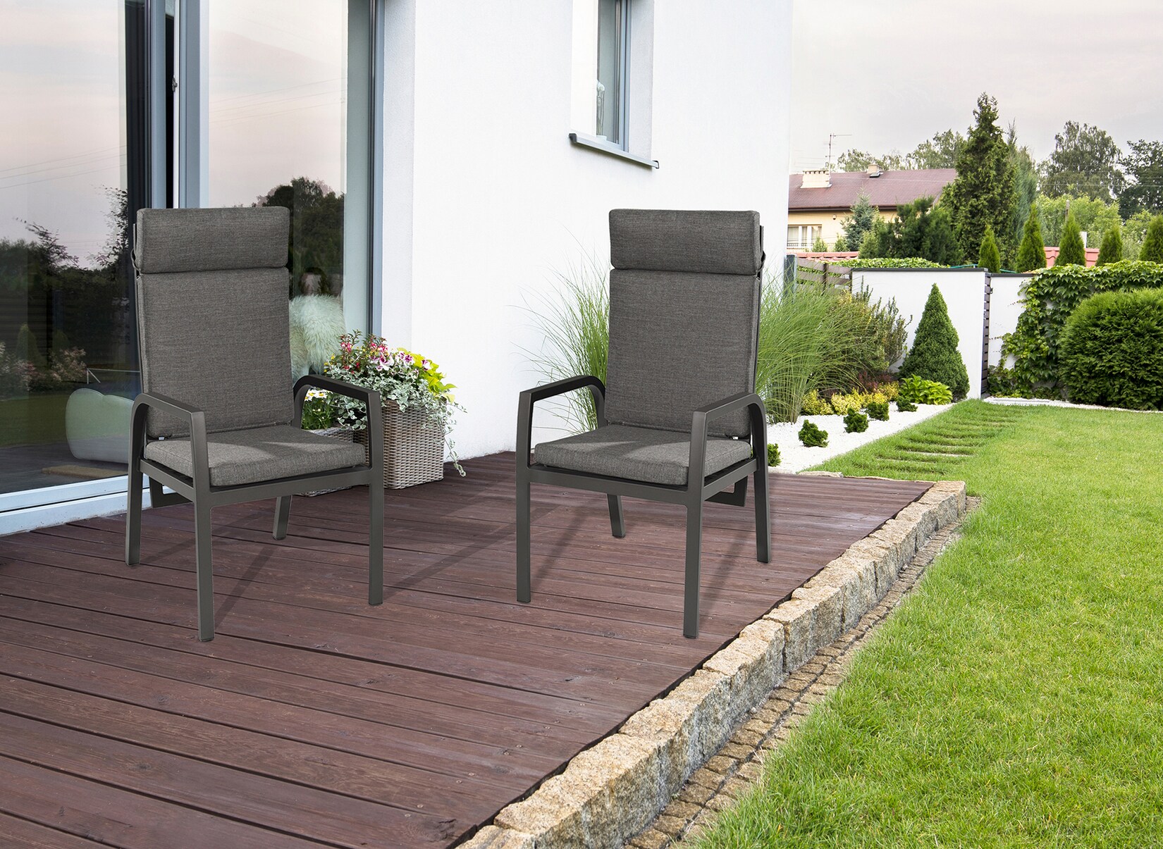 bellavista – Home & Garden® Hochlehner-Sessel „Kansas“ 2er Set | 04021472533106