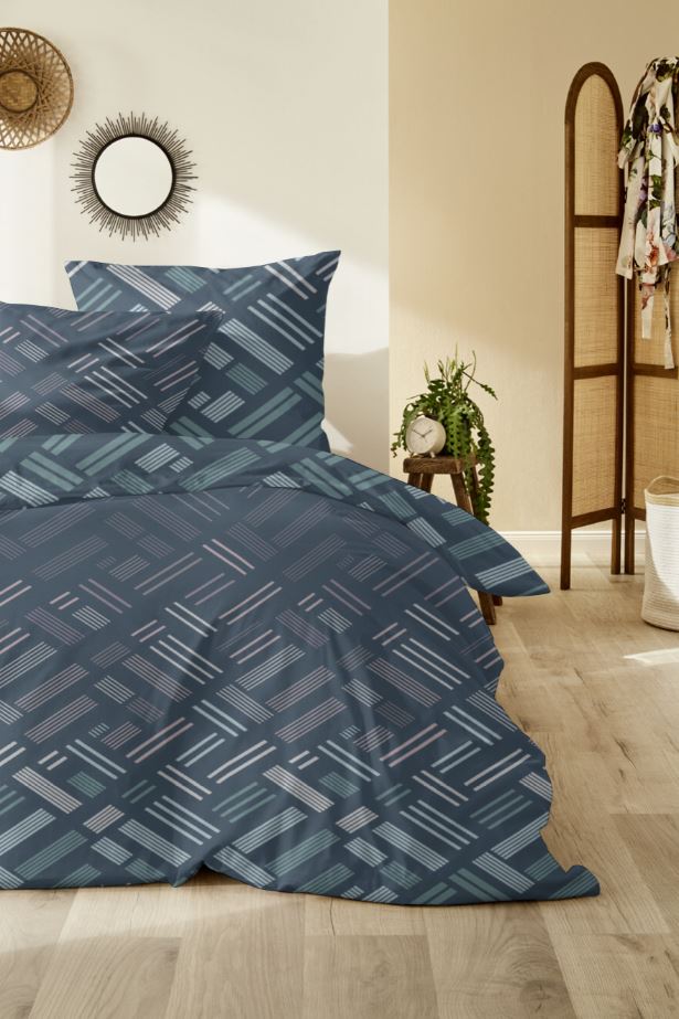 Mako-Satin-Bettw&auml;sche 135x200cm - versch. Muster - Bild 1