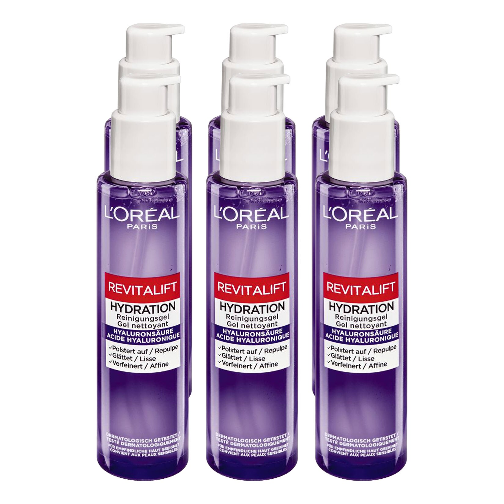 L'Oreal Revitalift Reinigungsgel Hyalurons&auml;ure 150 ml, 6er Pack - Bild 1