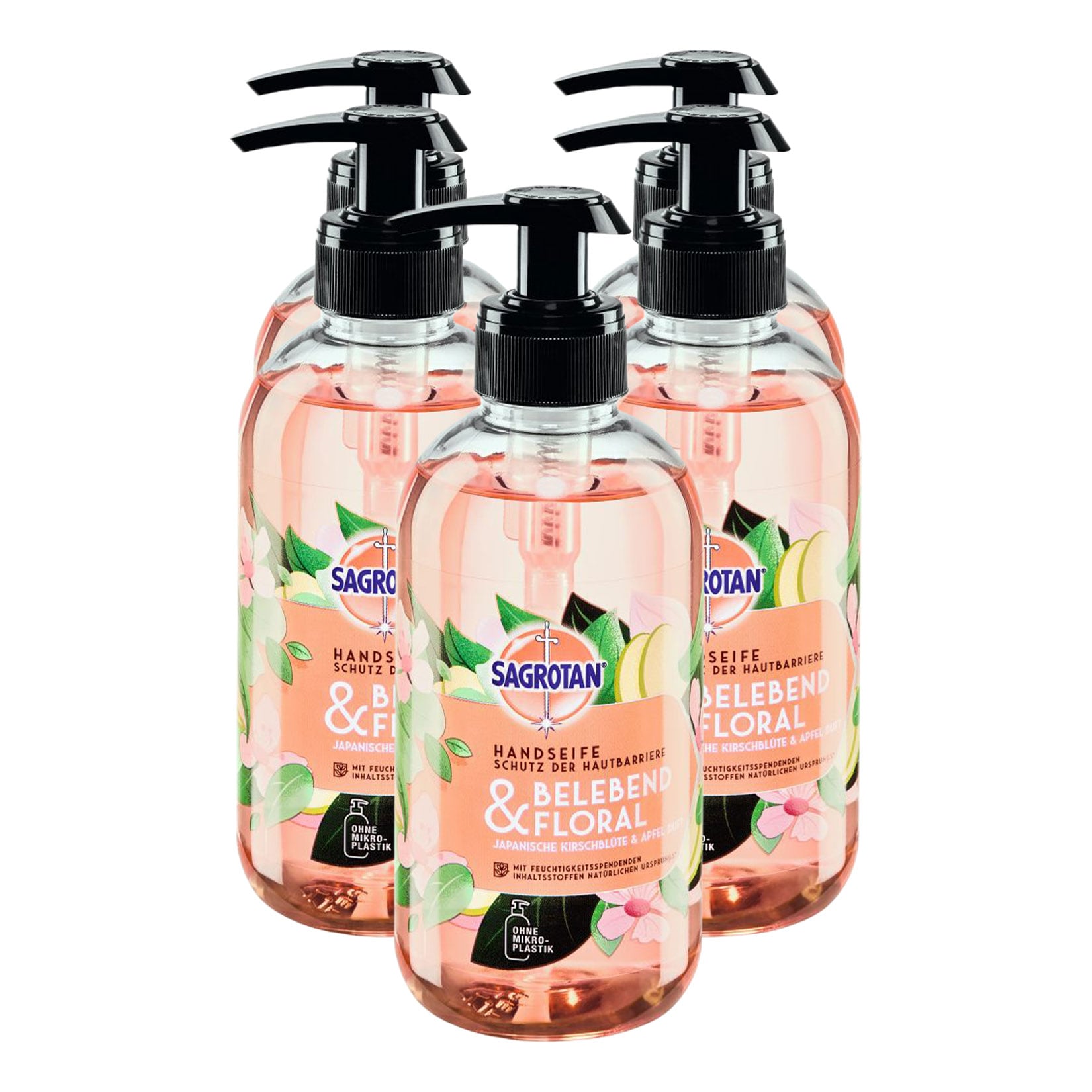 Sagrotan Handseife Belebend & Floral 300 ml, 5er Pack - Bild 1