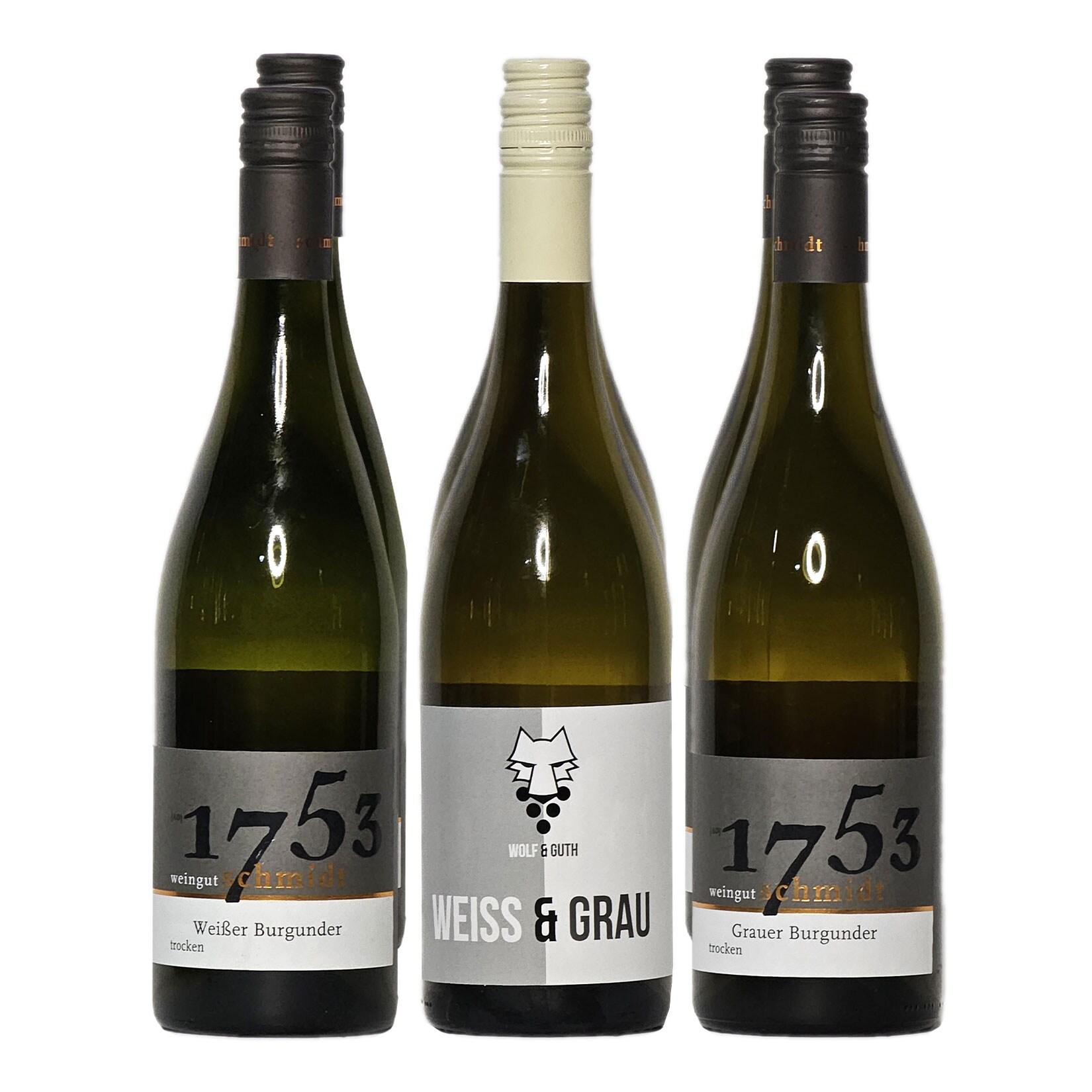Weingut Schmidt Weinpaket Burgunder 12,5 - 13,5 % vol 6 x 0,75 Liter