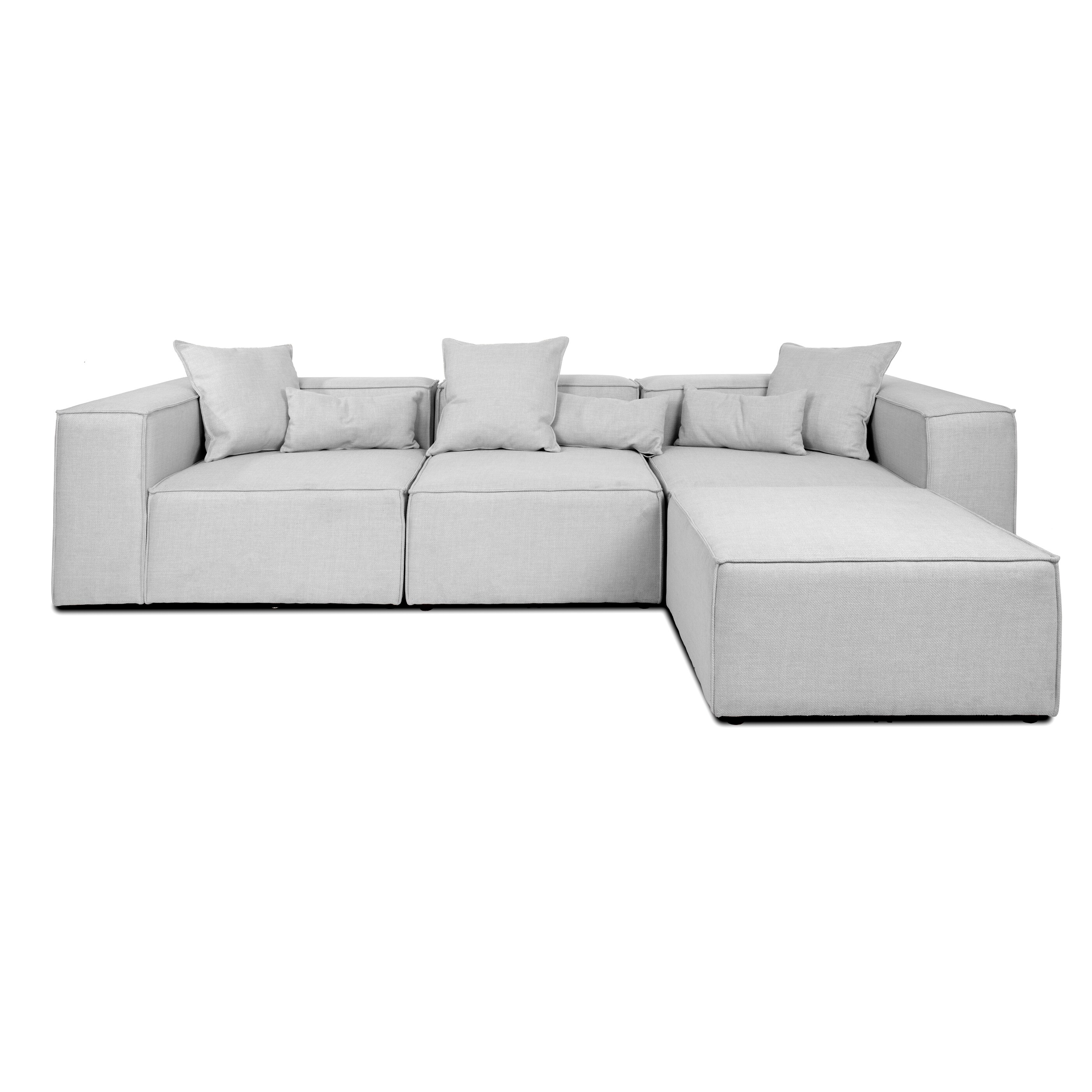 HOME DELUXE Modulares Sofa VERONA L Hellgrau - versch. Ausf&uuml;hrungen - Bild 1
