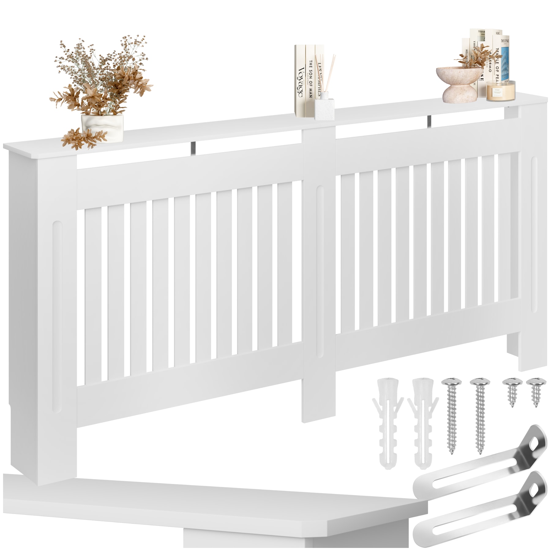 tectake&reg; Heizk&ouml;rperabdeckung, verschiedene Gr&ouml;&szlig;en, robuste MDF-Platte, optimale Luftzirkulation - Bild 1