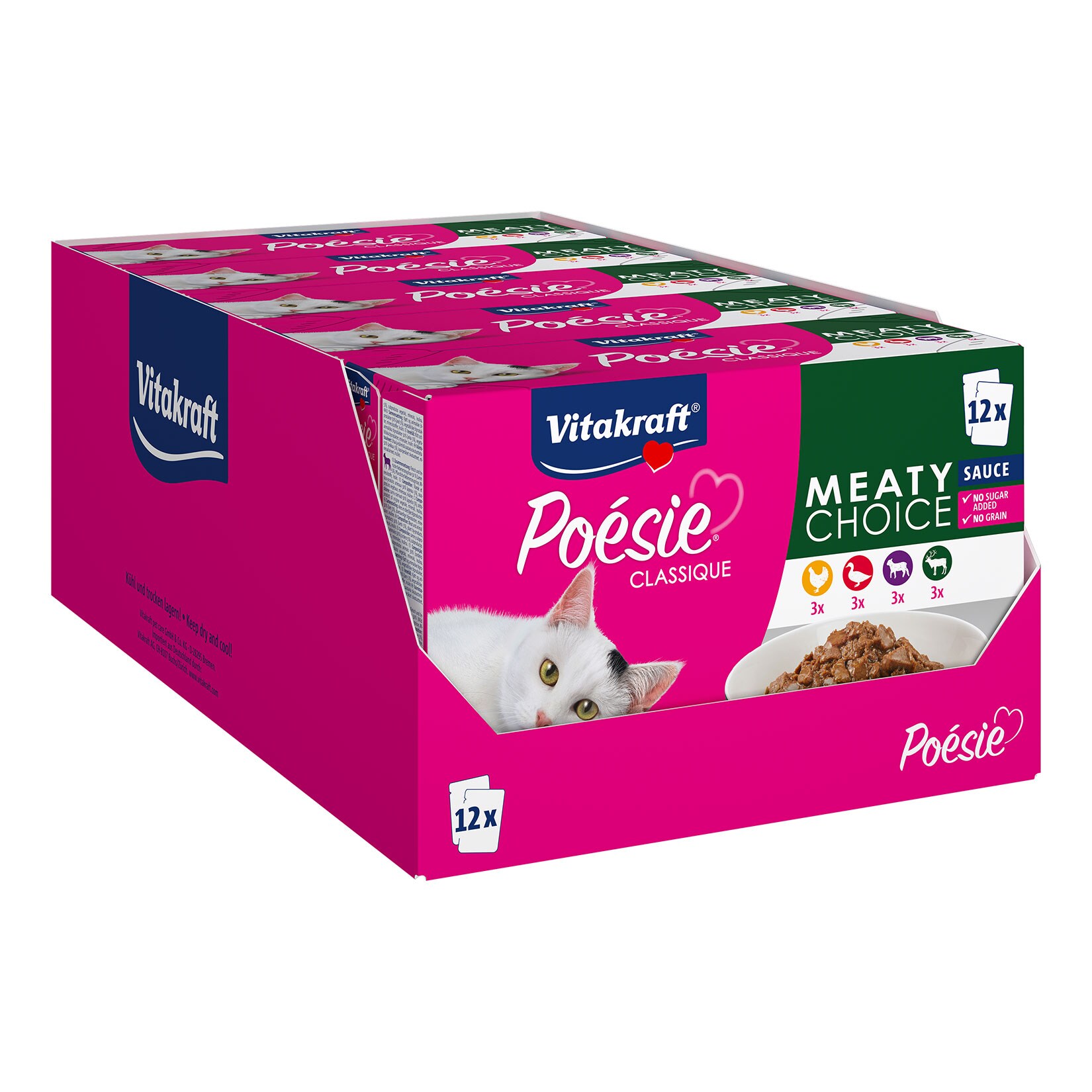 Vitakraft Poesie Classique Sauce Meaty 12 x 85 g, 5er Pack - Bild 1