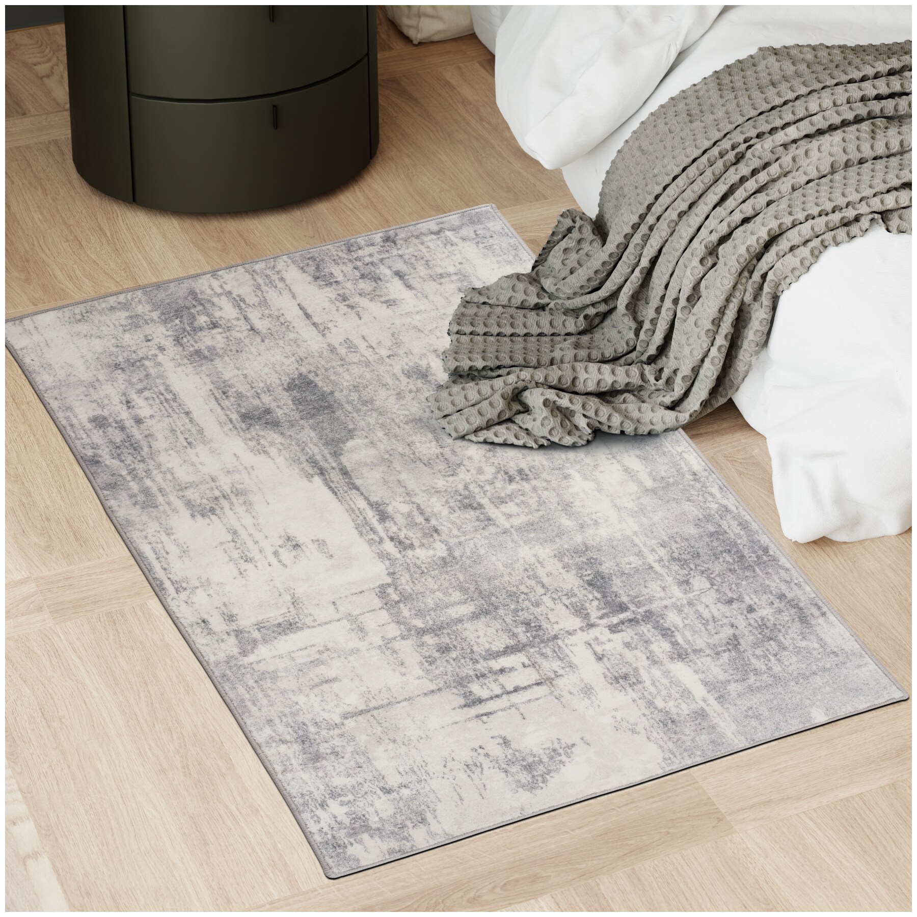 tectake&reg; Vintage Designer Teppich, verschiedene Gr&ouml;&szlig;en, pflegeleichter, flauschiger Kurzflor, rutschfeste Unterseite - Bild 1