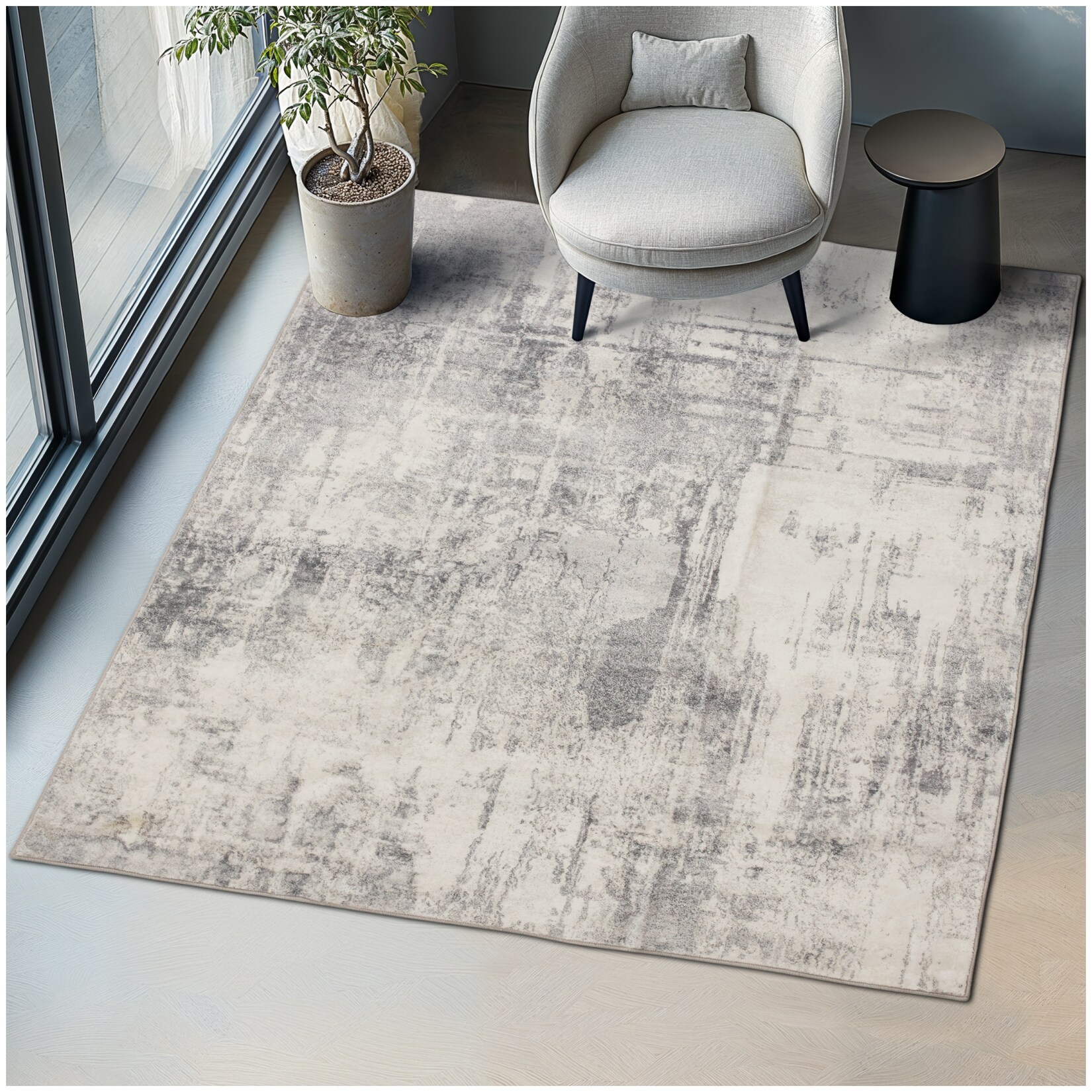 tectake® Vintage Designer Teppich, verschiedene Größen, pflegeleichter, flauschiger Kurzflor, rutschfeste Unterseite