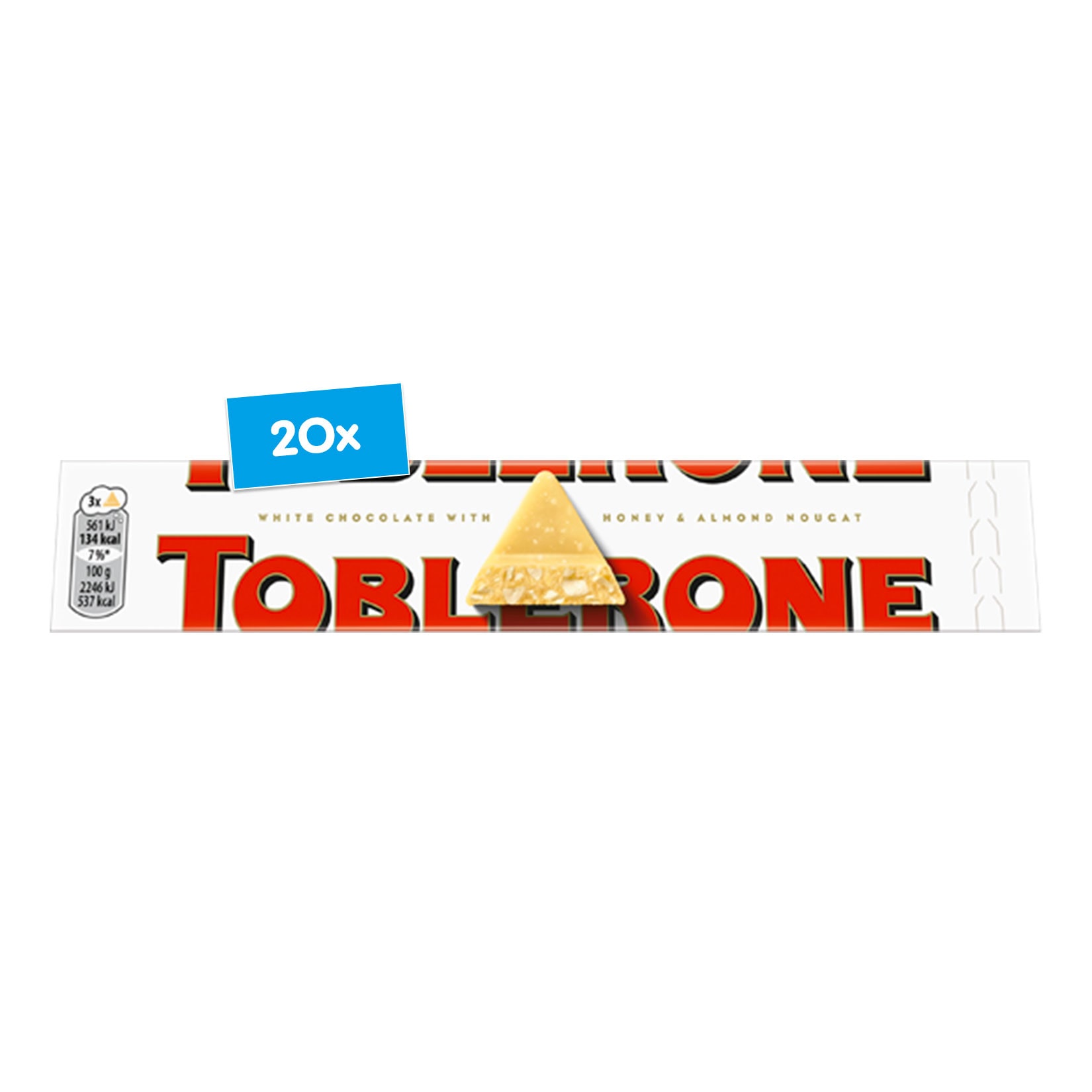 Toblerone Wei&szlig; 100 g, 20er Pack - Bild 1