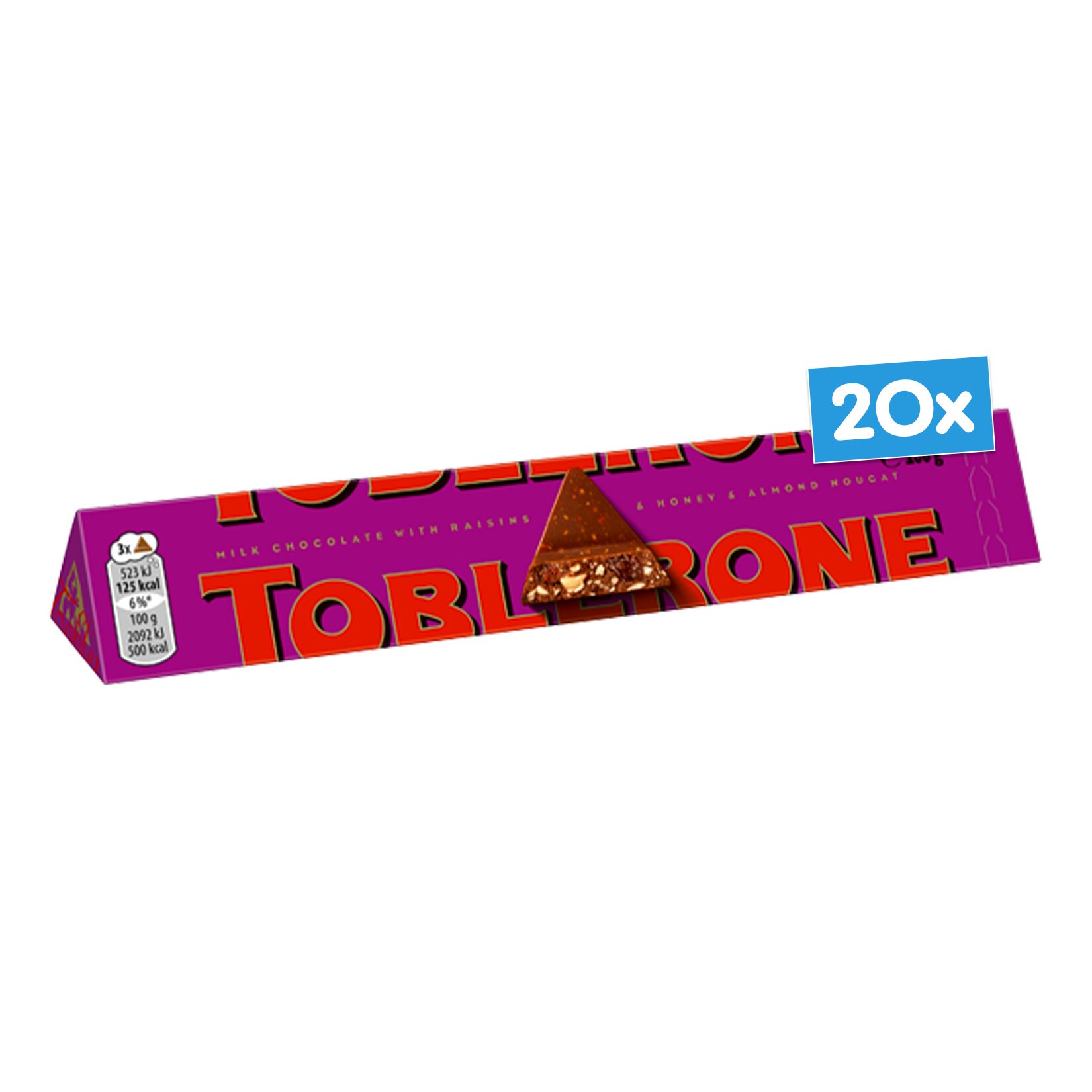 Toblerone Fruit und Nut 100 g, 20er Pack - Bild 1