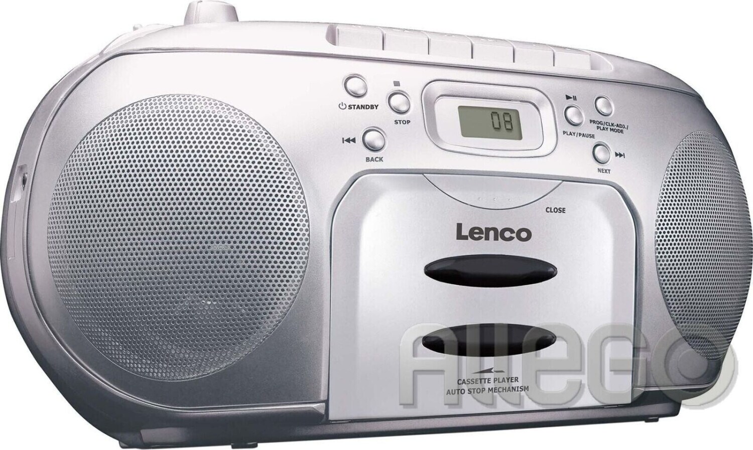 Lenco SCD-420SI Boombox mit CD, Kassette und Kopfhöreranschluss