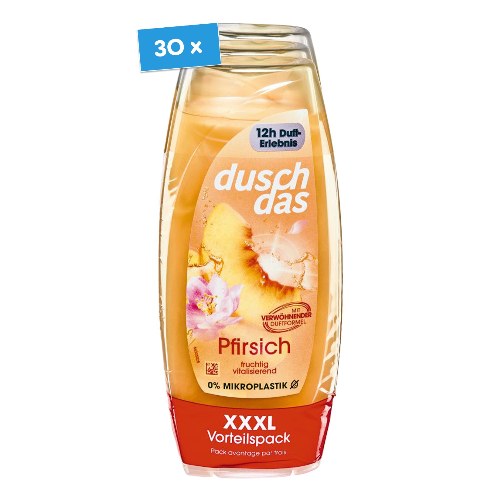 duschdas Duschgel Pfirsich 225 ml, XXL 30er Vorteilspack - Bild 1