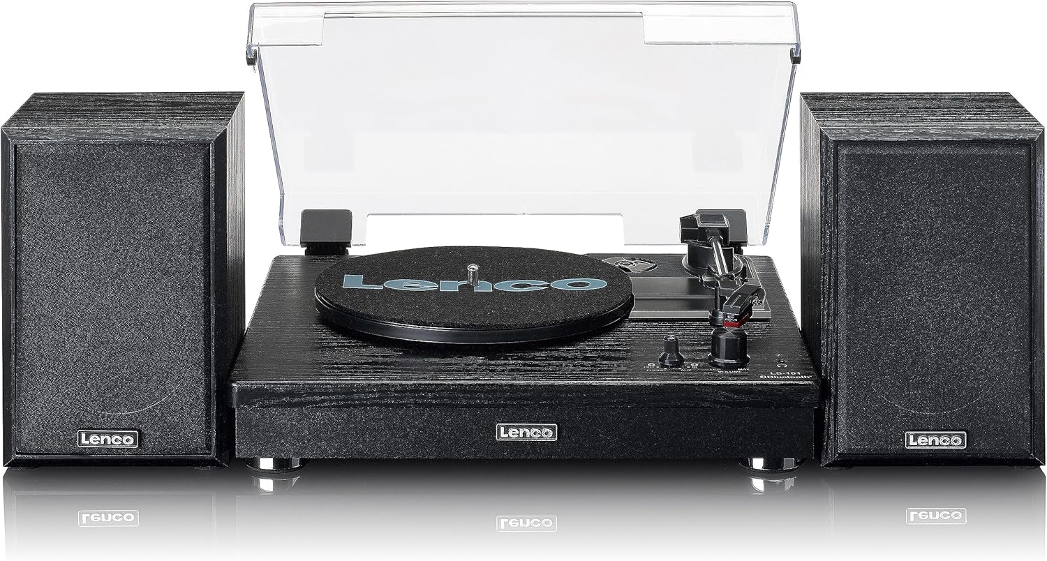 Vorverkauf: Lenco LS-101BK Plattenspieler mit Bluetooth und separaten Lautsprechern - Bild 1