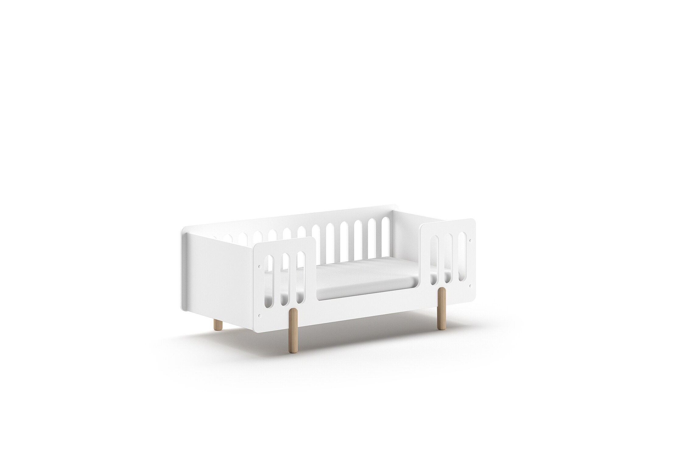 JAXX SMILE Juniorbett LF 70 x 140 cm, inkl. Lattenrost, inkl. Absturzschutz, Ausf. MDF wei&szlig; lackiert - Bild 1