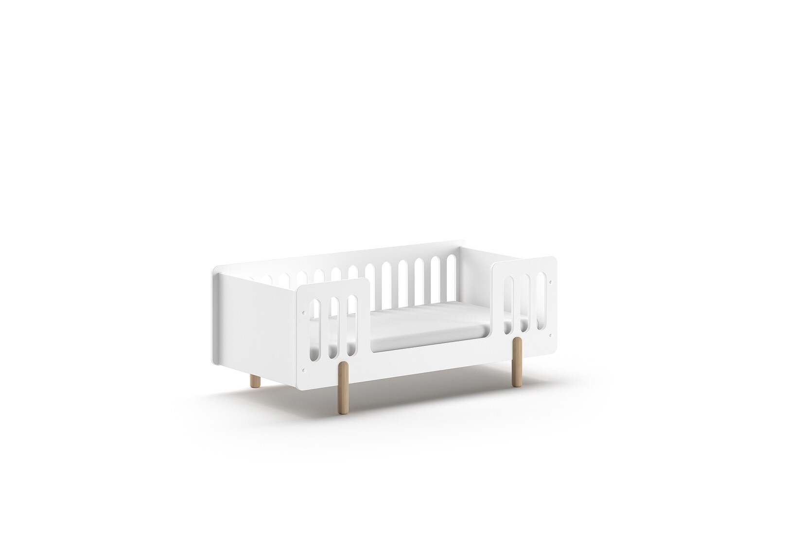 JAXX SMILE Juniorbett LF 70 x 140 cm, inkl. Lattenrost, inkl. Absturzschutz, Ausf. MDF weiß lackiert | 05420070241724