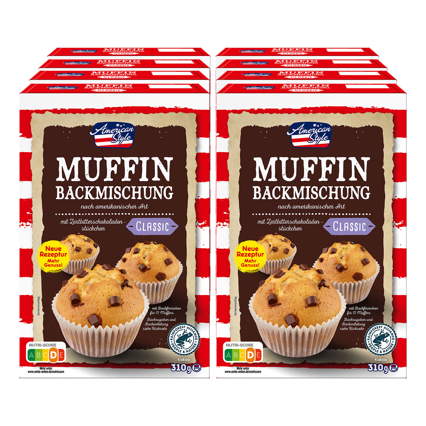 American Style Muffin Backmischung Classic 310 g, 8er Pack - Bild 1