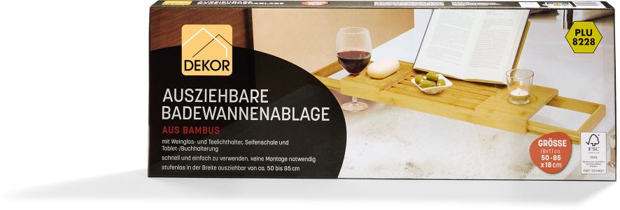 Ligno Bambus Badewannenablage - Bild 1