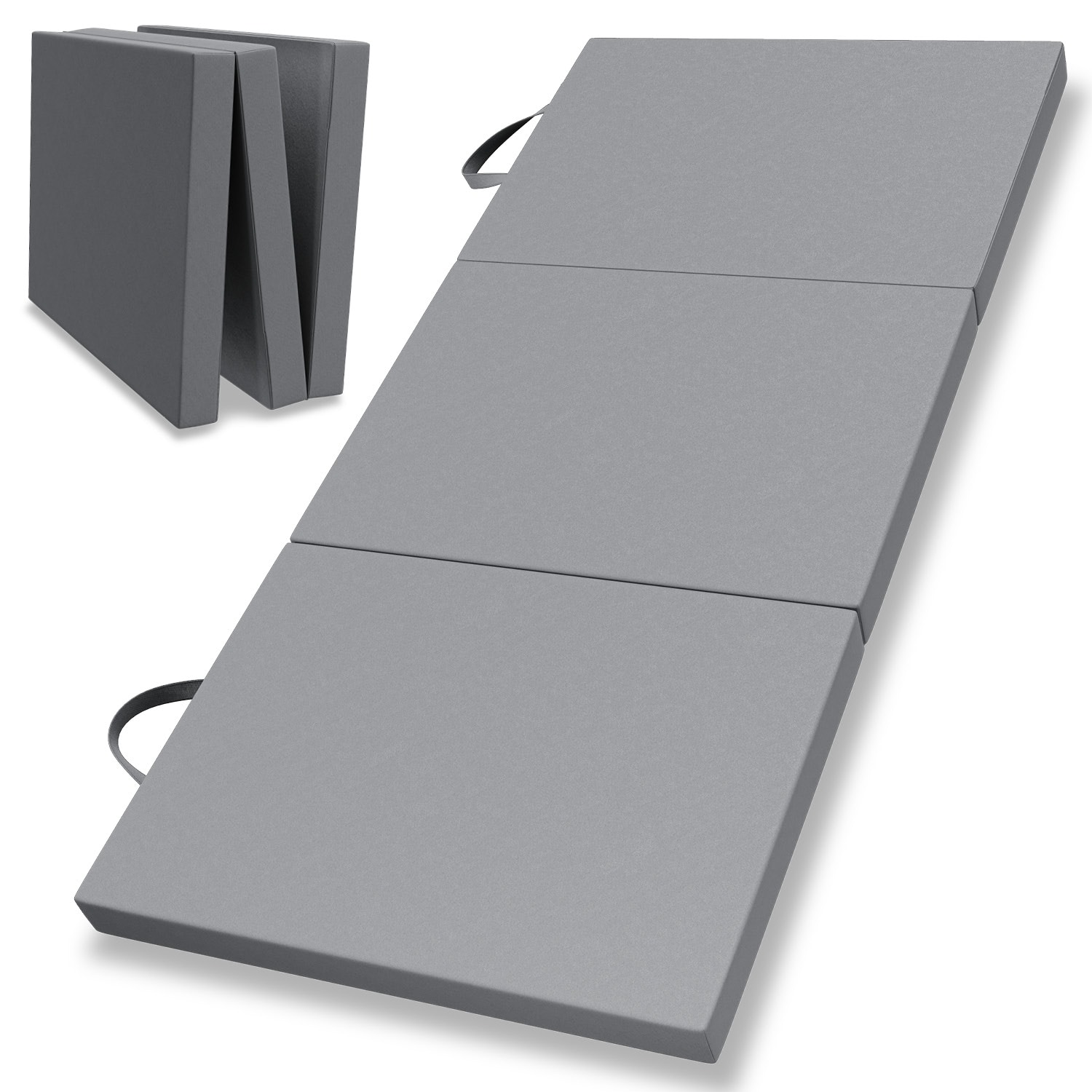 ELONEO Klappmatratze G&auml;stematratze, 90x200x8 cm, Grau - Bild 1