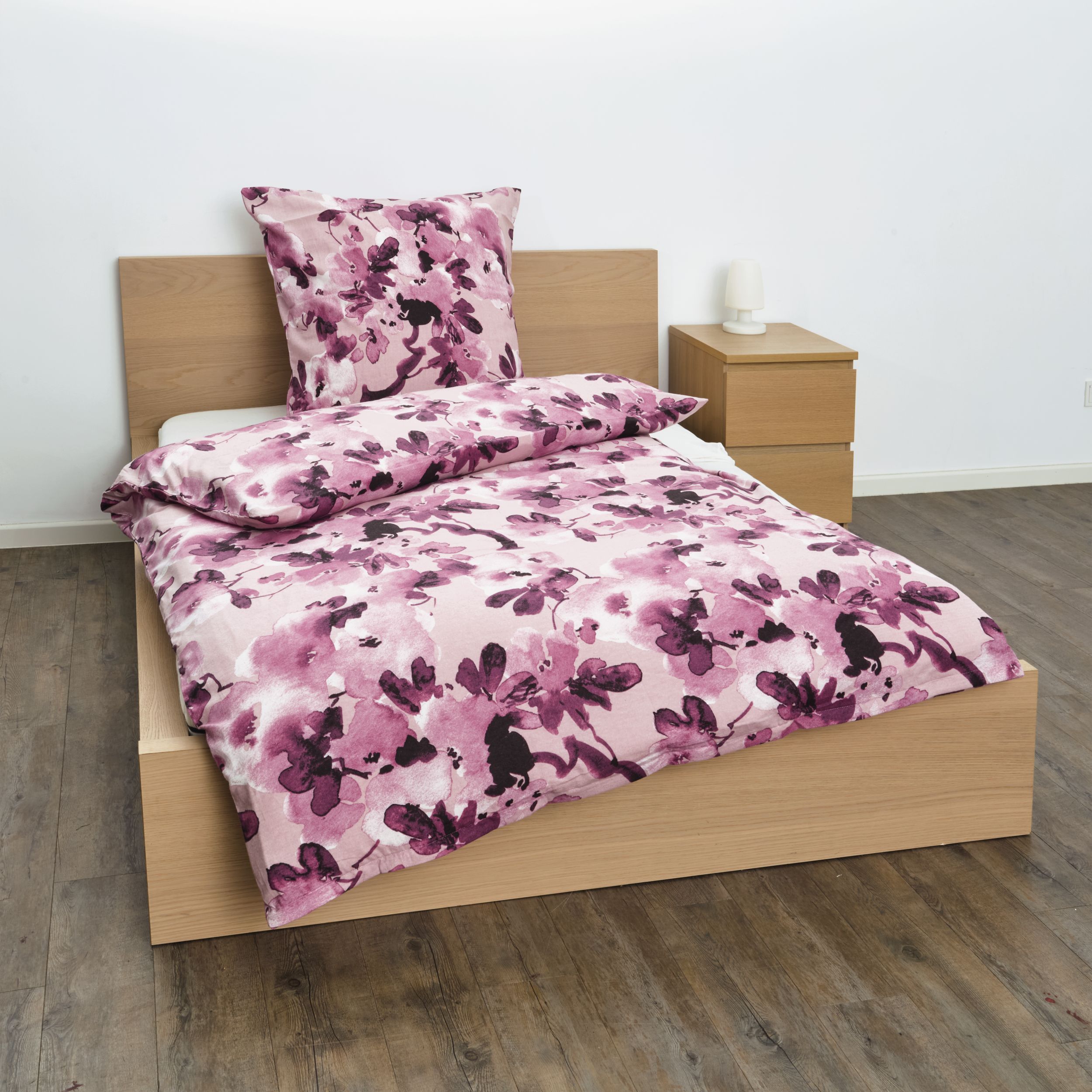 Dekor Feinbiber Bettw&auml;sche 2-teilig &Uuml;G - Blume - Bild 1