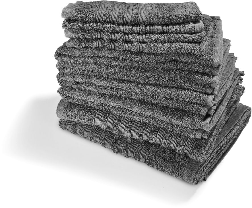 Dekor Frottier Set 10-teilig - anthrazit - Bild 1