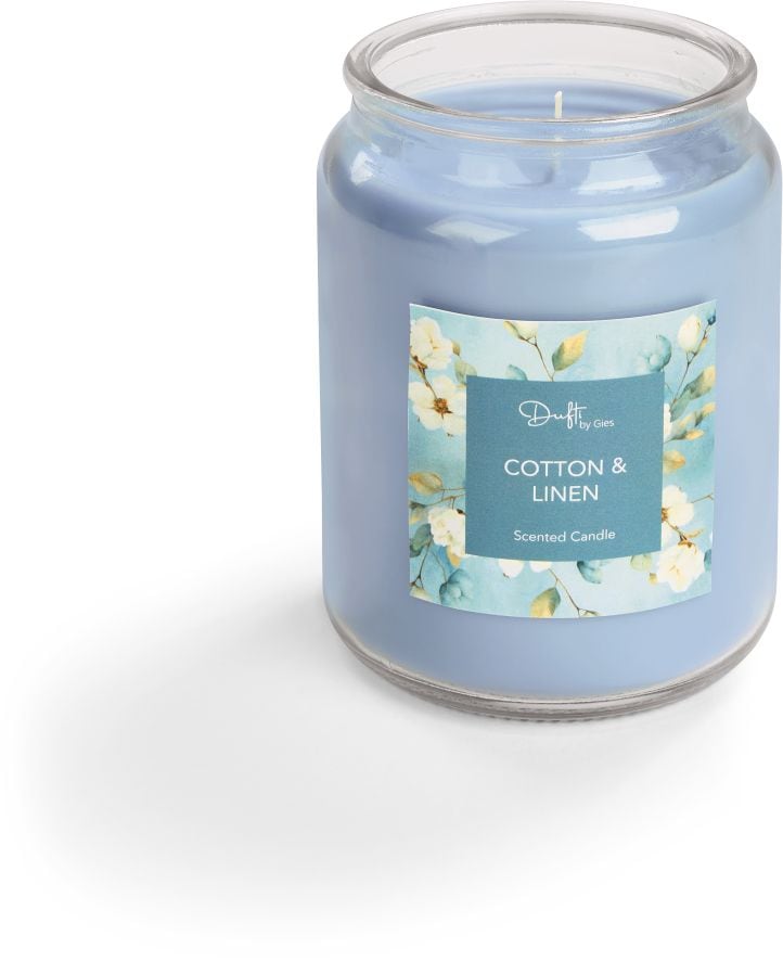 XXL Bonbon-Glas Kerze - Cotton linen - Bild 1