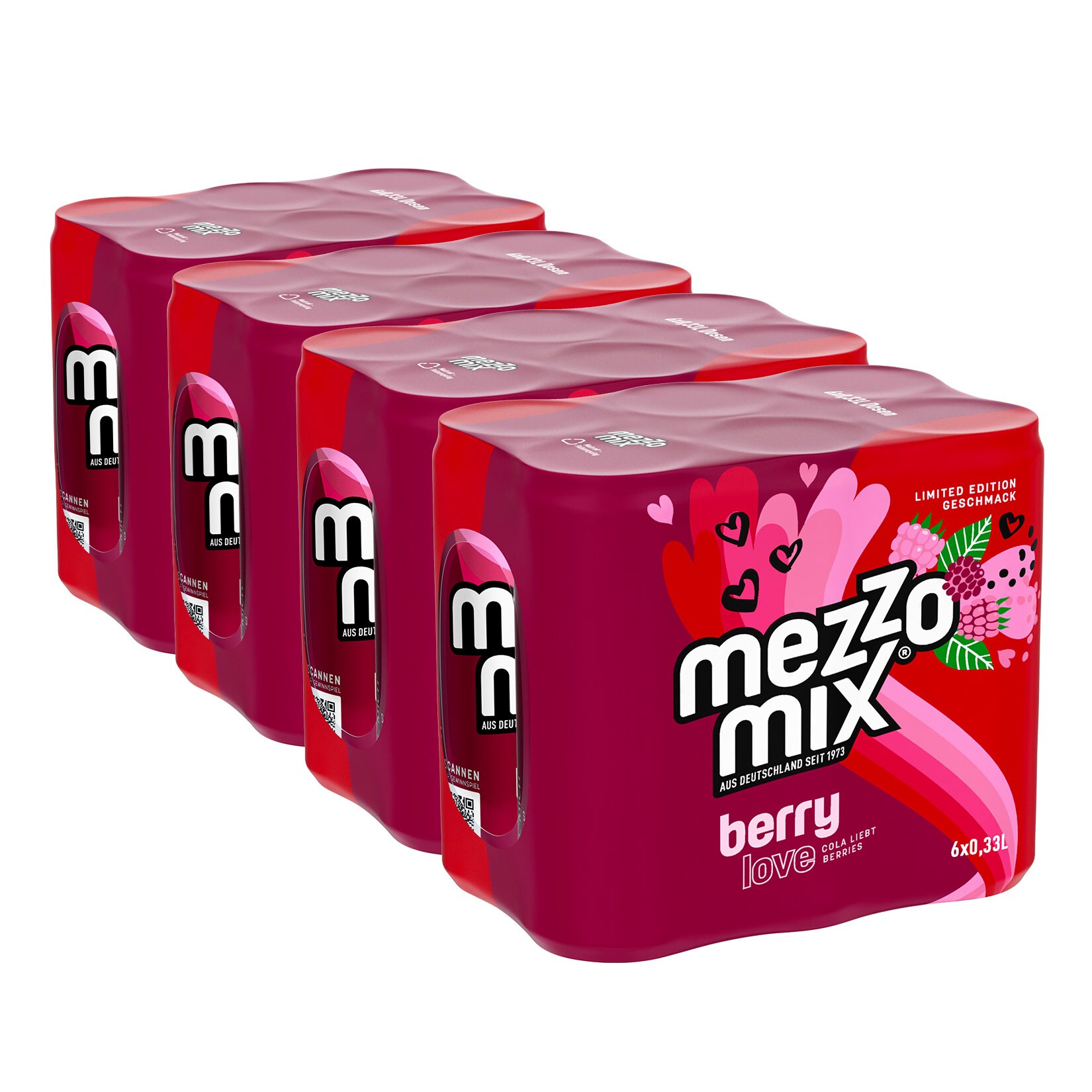 Mezzo Mix Berry Love 0,33 Liter Dose, 24er Pack