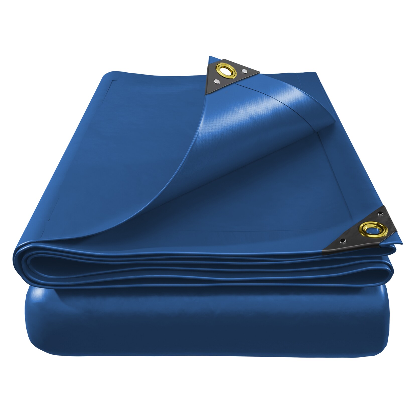 VESKA® Profi Abdeckplane /m² Gewebeplane, Schutzplane, Bootsplane, Poolabdeckung, Zeltunterlage, LKW Plane für Camping & Outdoor Garten - 4x8m - 32m² - blau