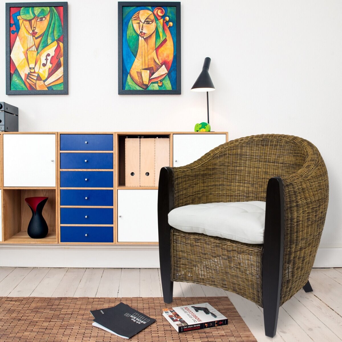 Sedex SEDEX Bari Rattansessel Handgefertigt aus Rattan Bicolor mit Holzgestell