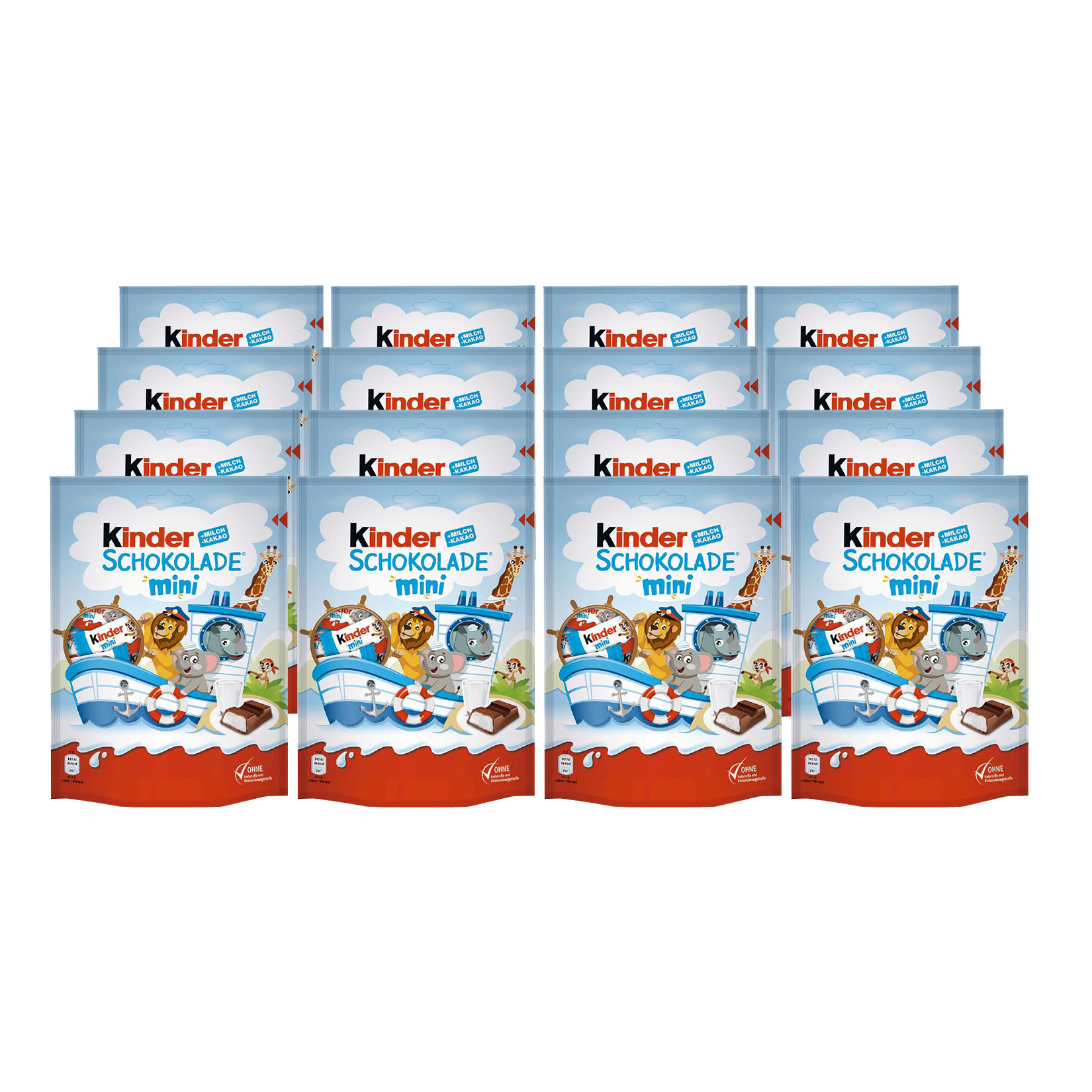 Ferrero Kinder Schokolade Minis 120 g, 16er Pack - Bild 1