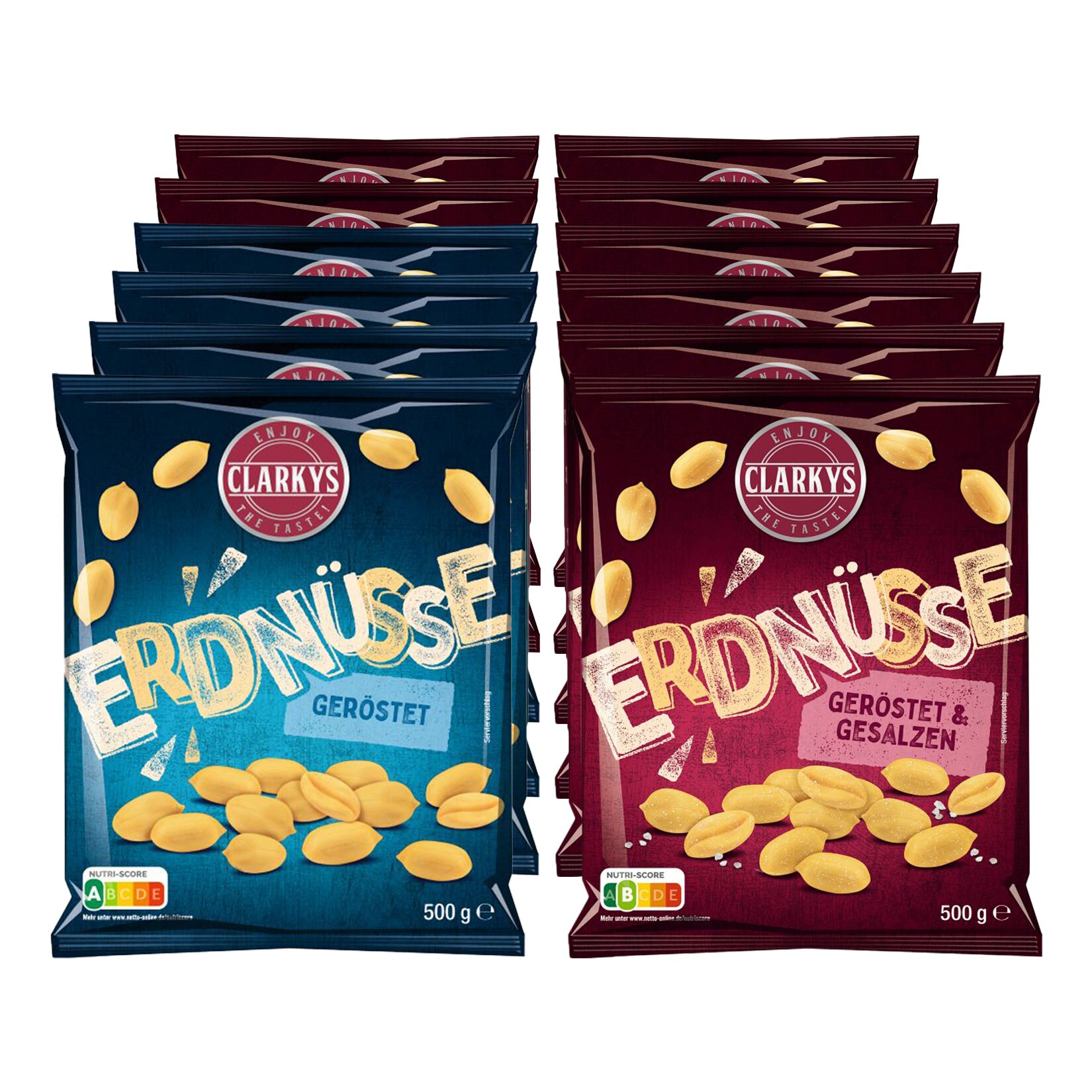 Clarkys Erdnusskerne 500 g, verschiedene Sorten, 12er Pack - Bild 1