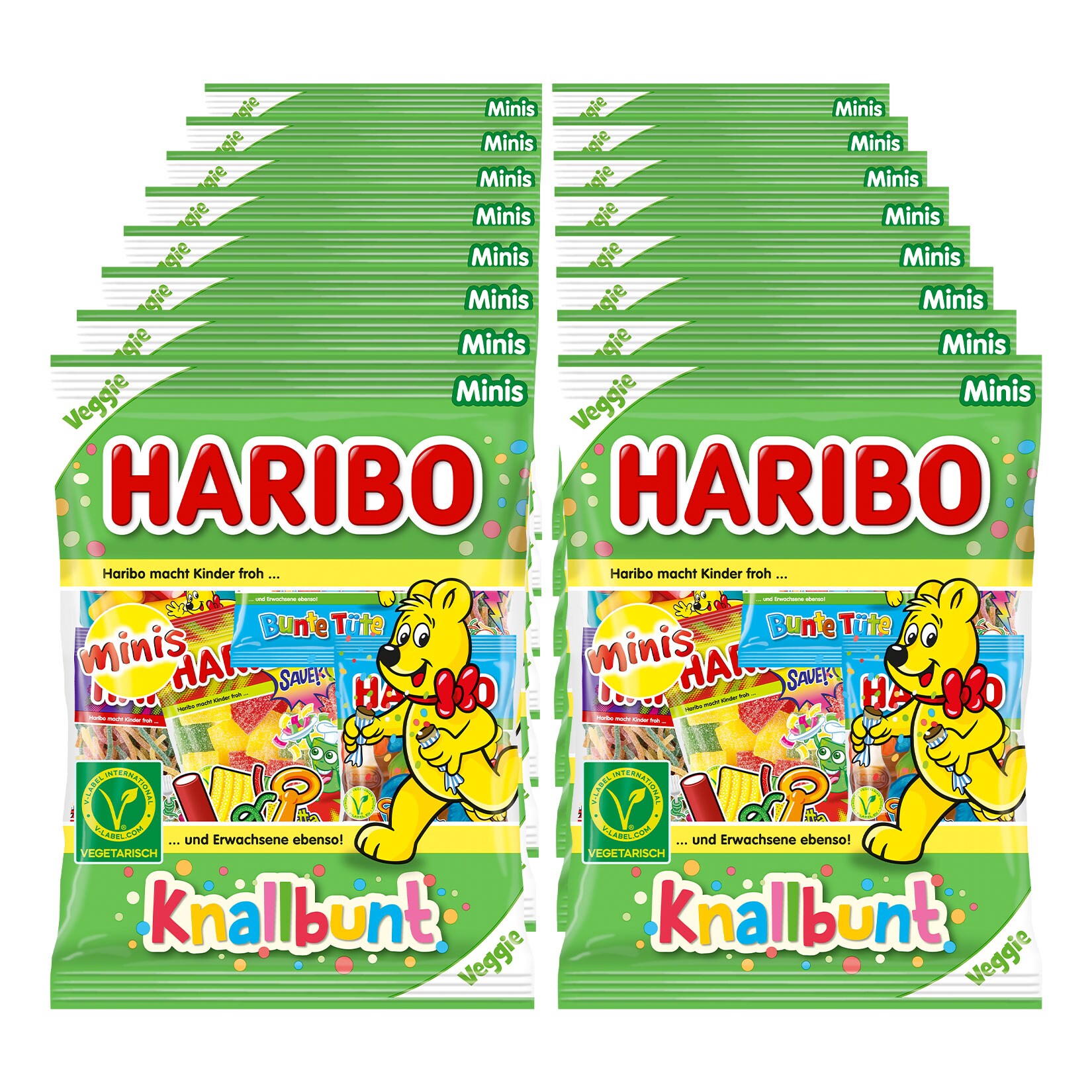Haribo Knallbunt 230 g, 16er Pack - Bild 1