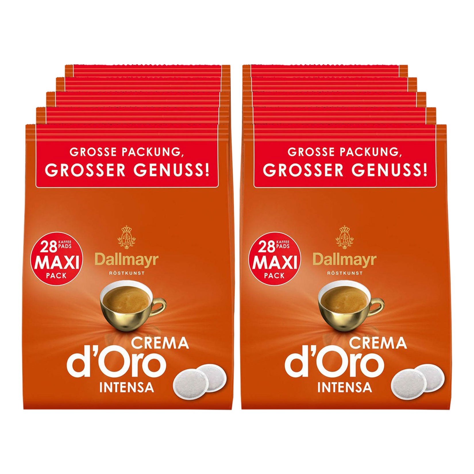 Dallmayr Crema d'Oro Intensa 28 Pads 196 g, 10er Pack - Bild 1
