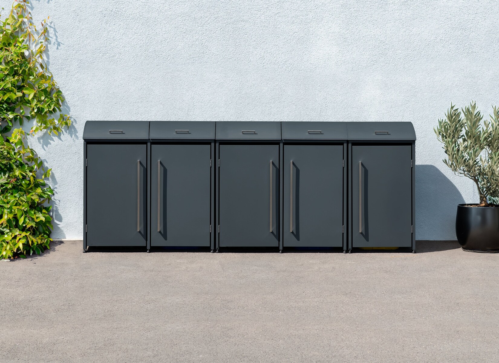 Westmann Mülltonnenbox Moderna 5 5x 240 L Anthrazit 83x350x135cm