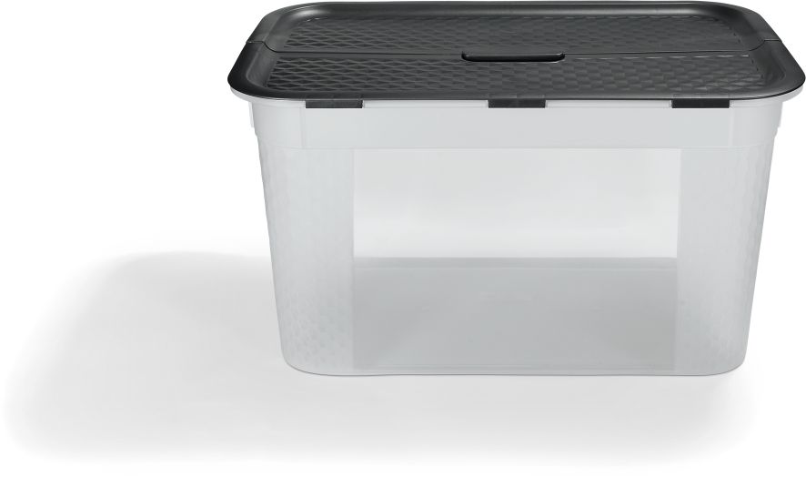 Priva Aufbewahrungsbox 52l transparent, DE anthrazit - Bild 1