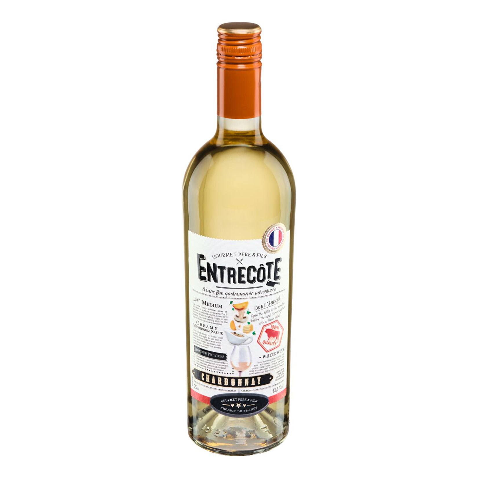 Entrec&ocirc;te Chardonnay VDF trocken 14,5 % vol 0,75 Liter - Bild 1