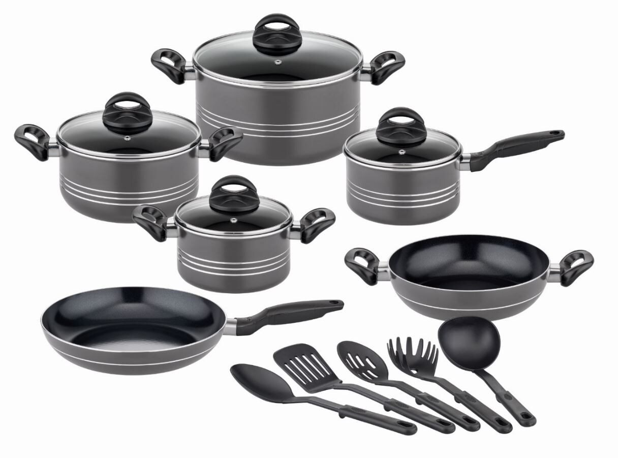 GSW Kochtopf-Set Milano Grey 15-tlg. | 04005643158817