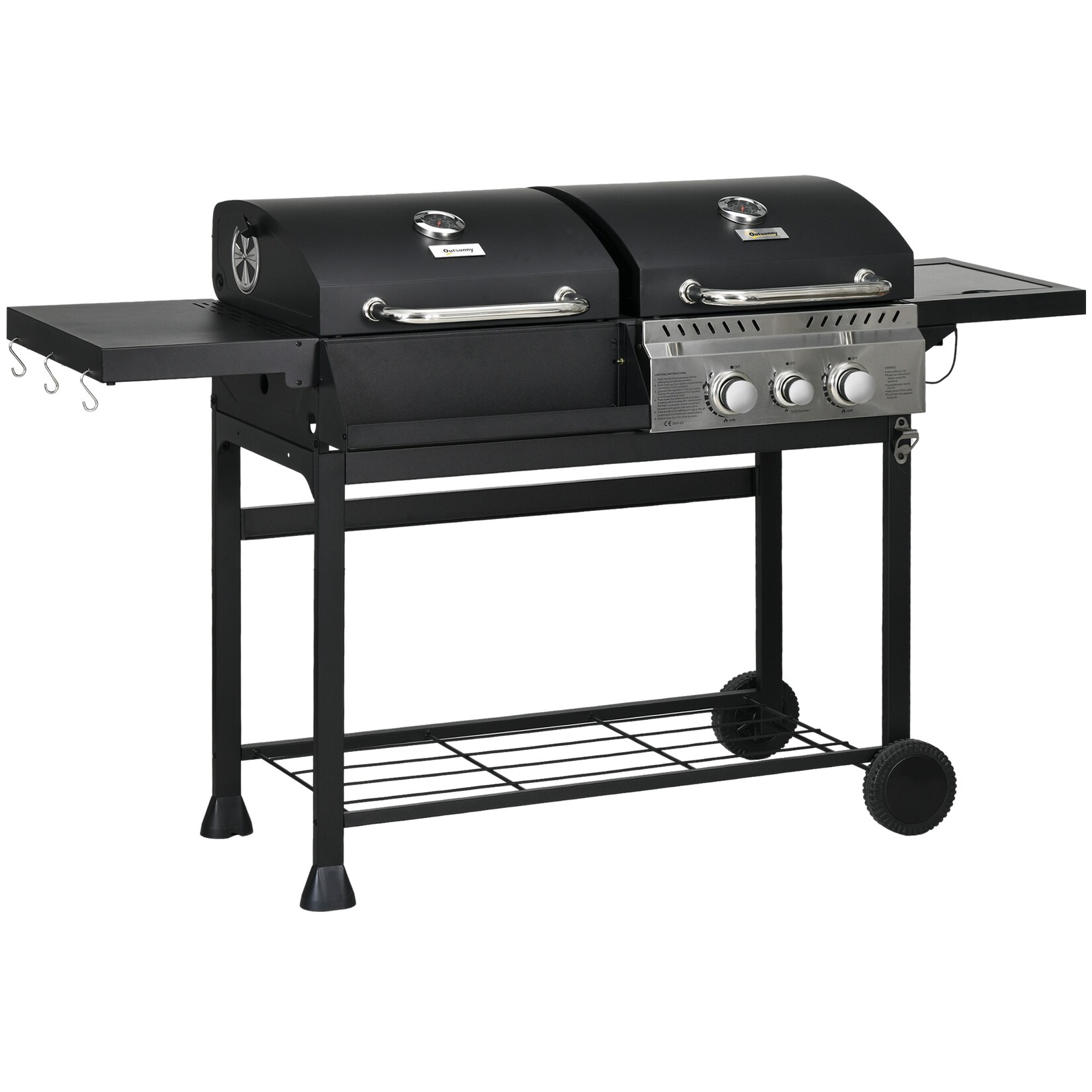 Grillwagen Verzinkter Stahl, Edelstahl