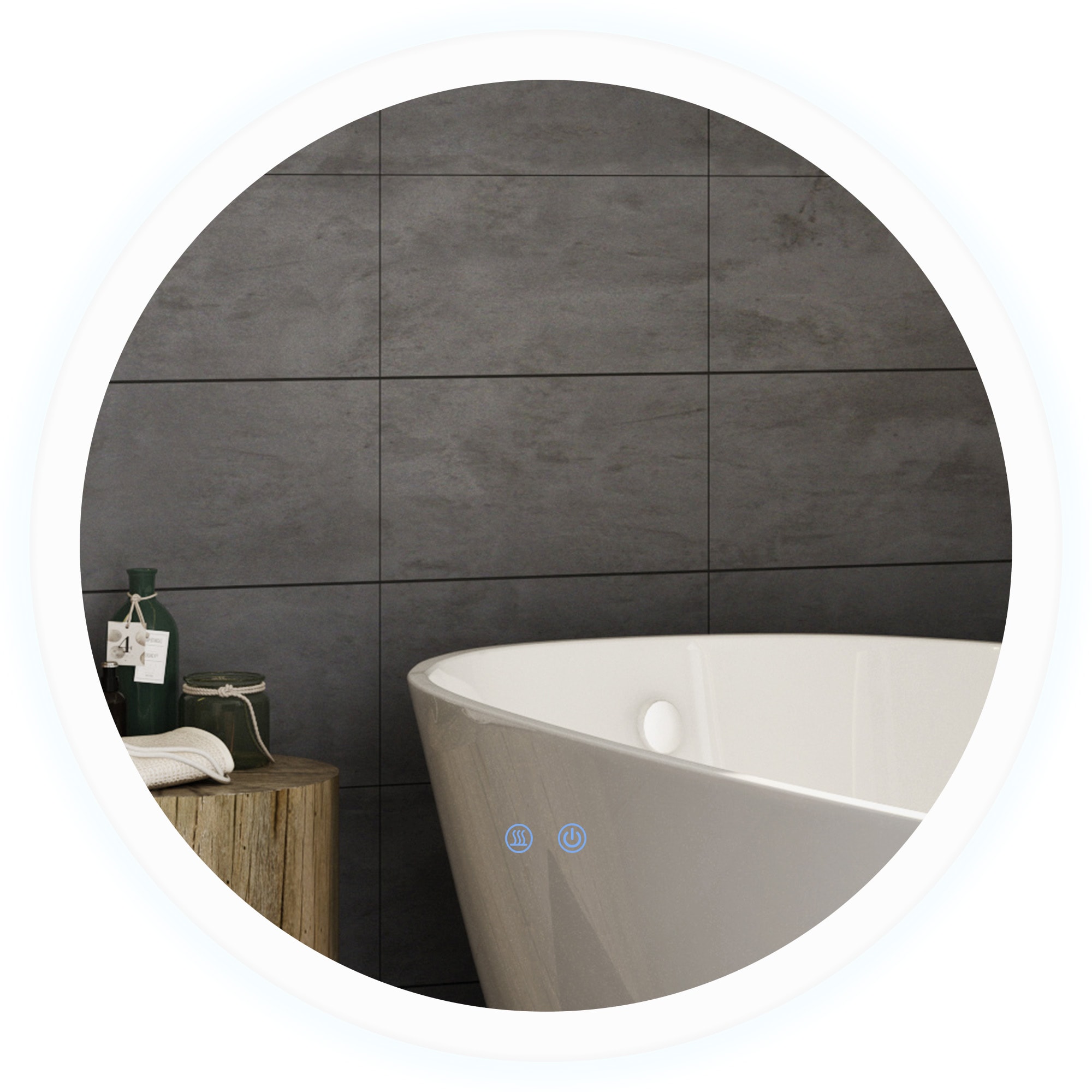 kleankin Badezimmerspiegel Metall, Glas - Bild 1