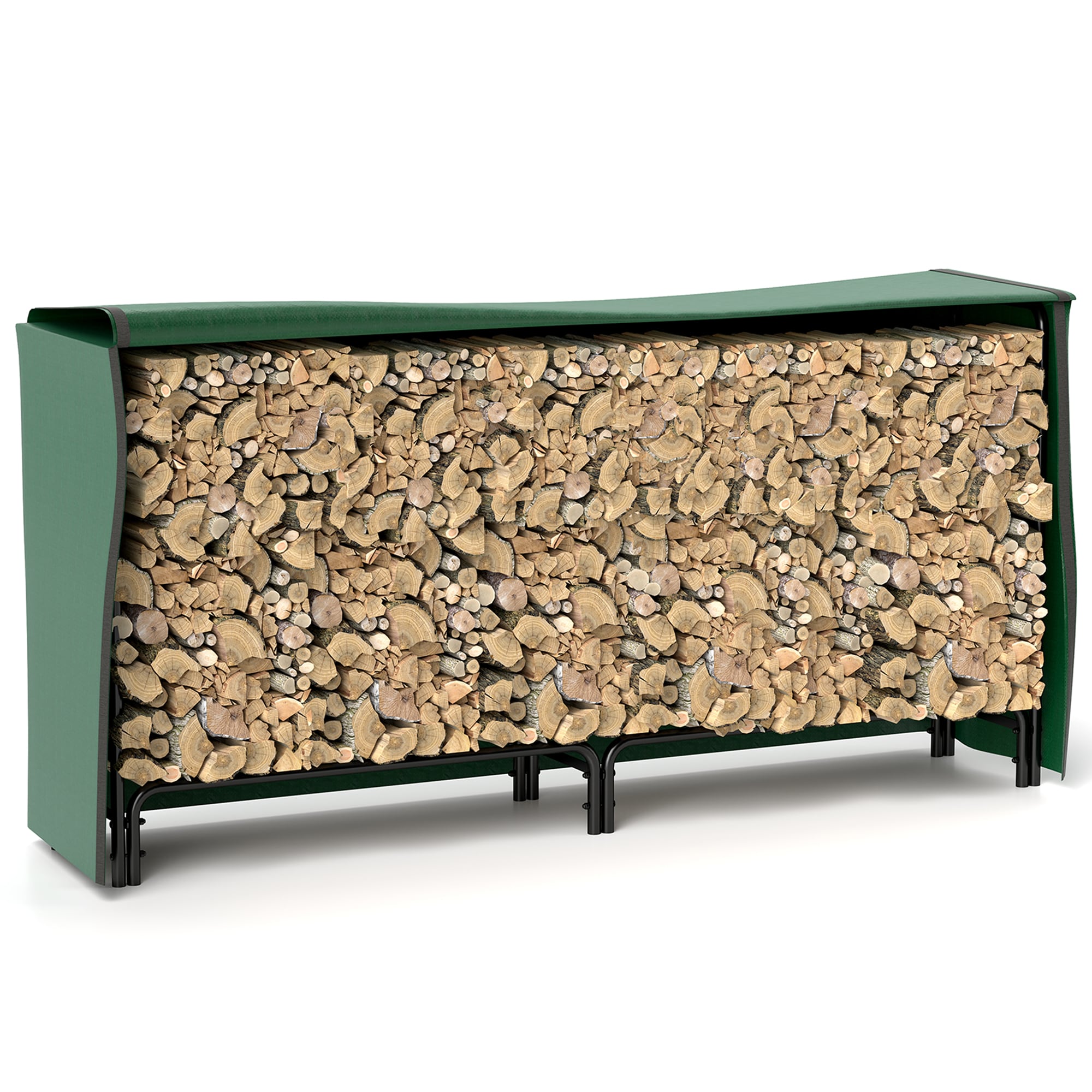 Outsunny Kaminholzregal Metall - Bild 1