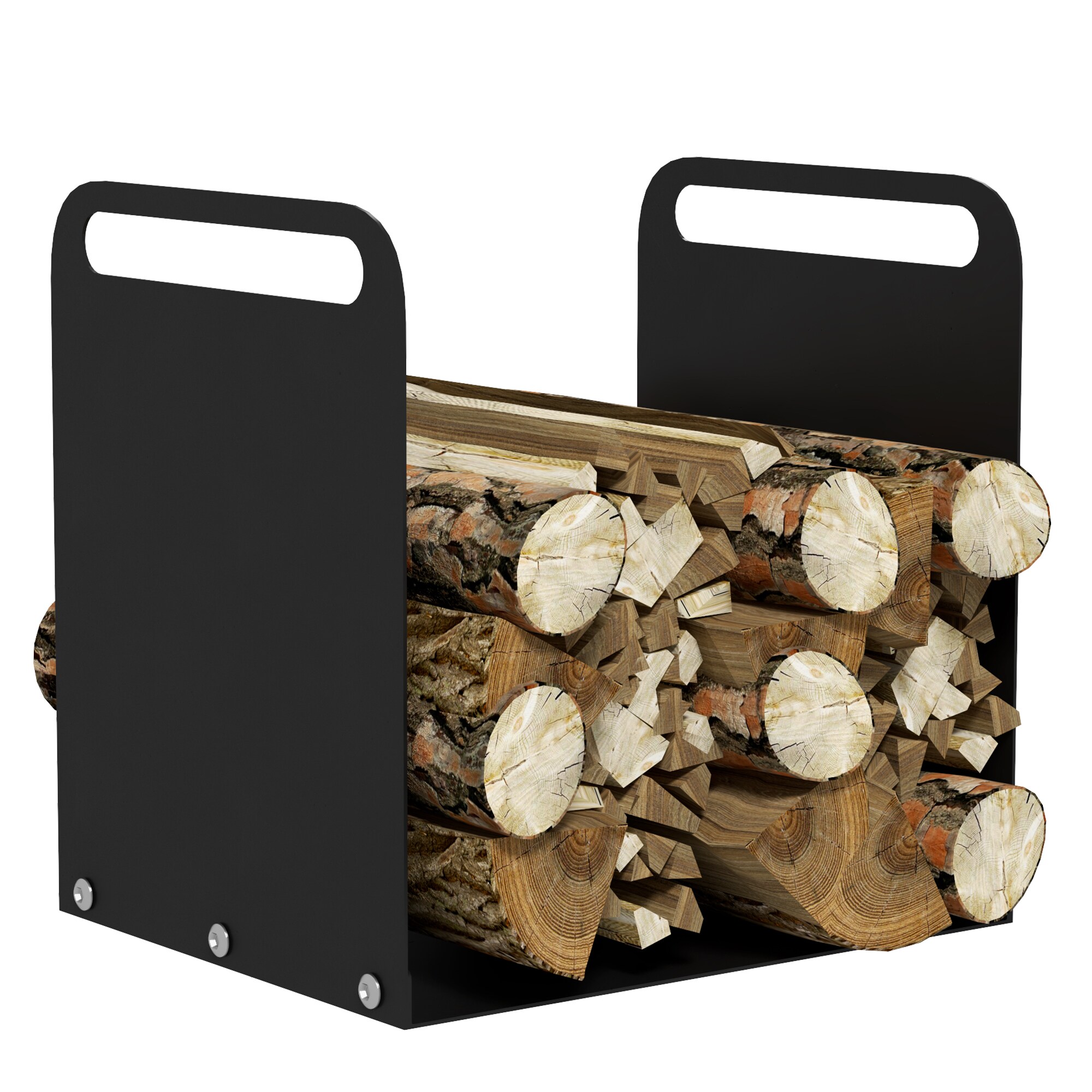 Outsunny Kaminholzregal Stahl - Bild 1