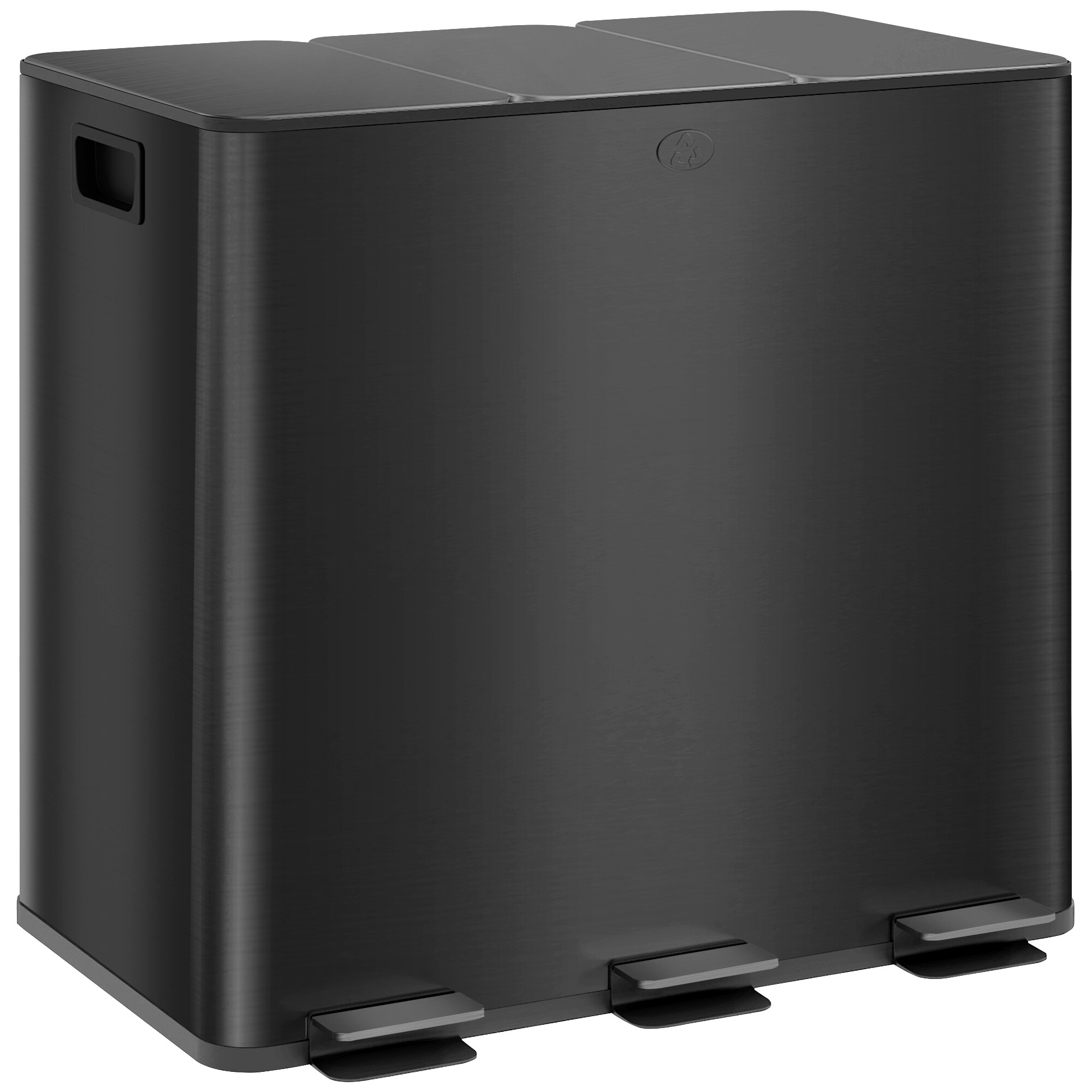 HOMCOM K&uuml;chenabfalleimer Edelstahl, Kunststoff - Bild 1