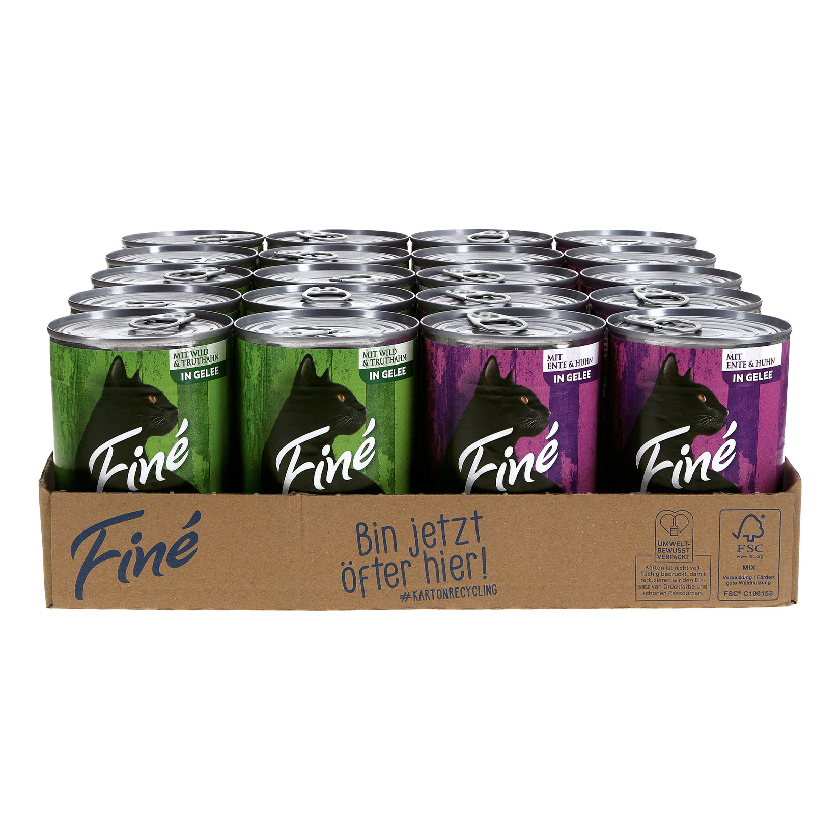 Fine Katzennahrung in Gelee 400 g, verschiedene Sorten, 20er Pack - Bild 1