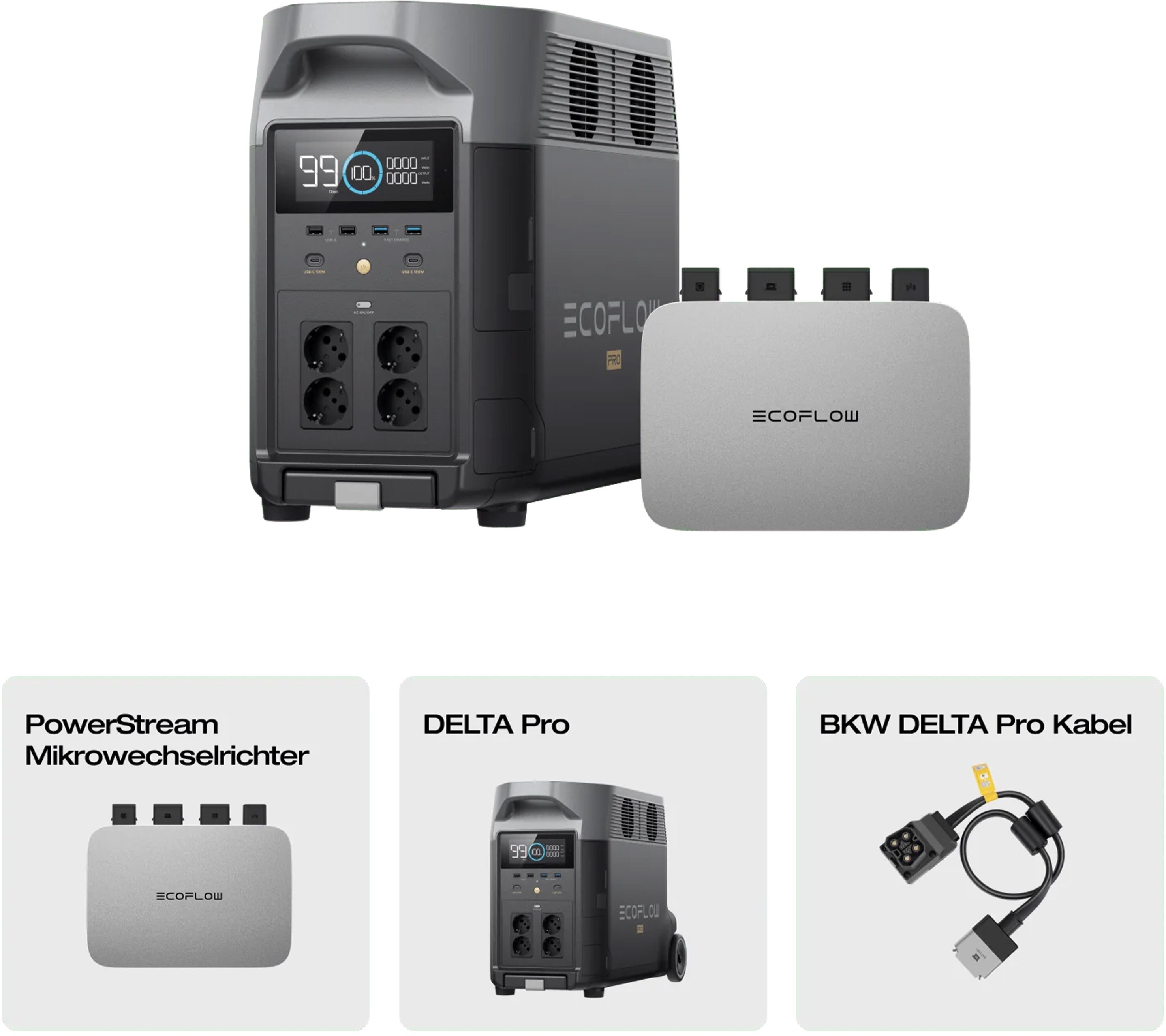 ECOFLOW Micro Inverter 800W Kit - BUNDLE | DELTA Pro Extra Battery - Bild 1