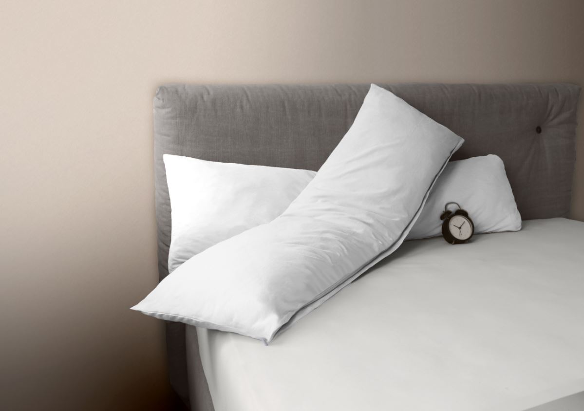 DEKOR Seitenschl&auml;ferkissenbezug 2er Pack 45/145 cm -versch. Asuf&uuml;hrungen -wei&szlig; - Bild 1