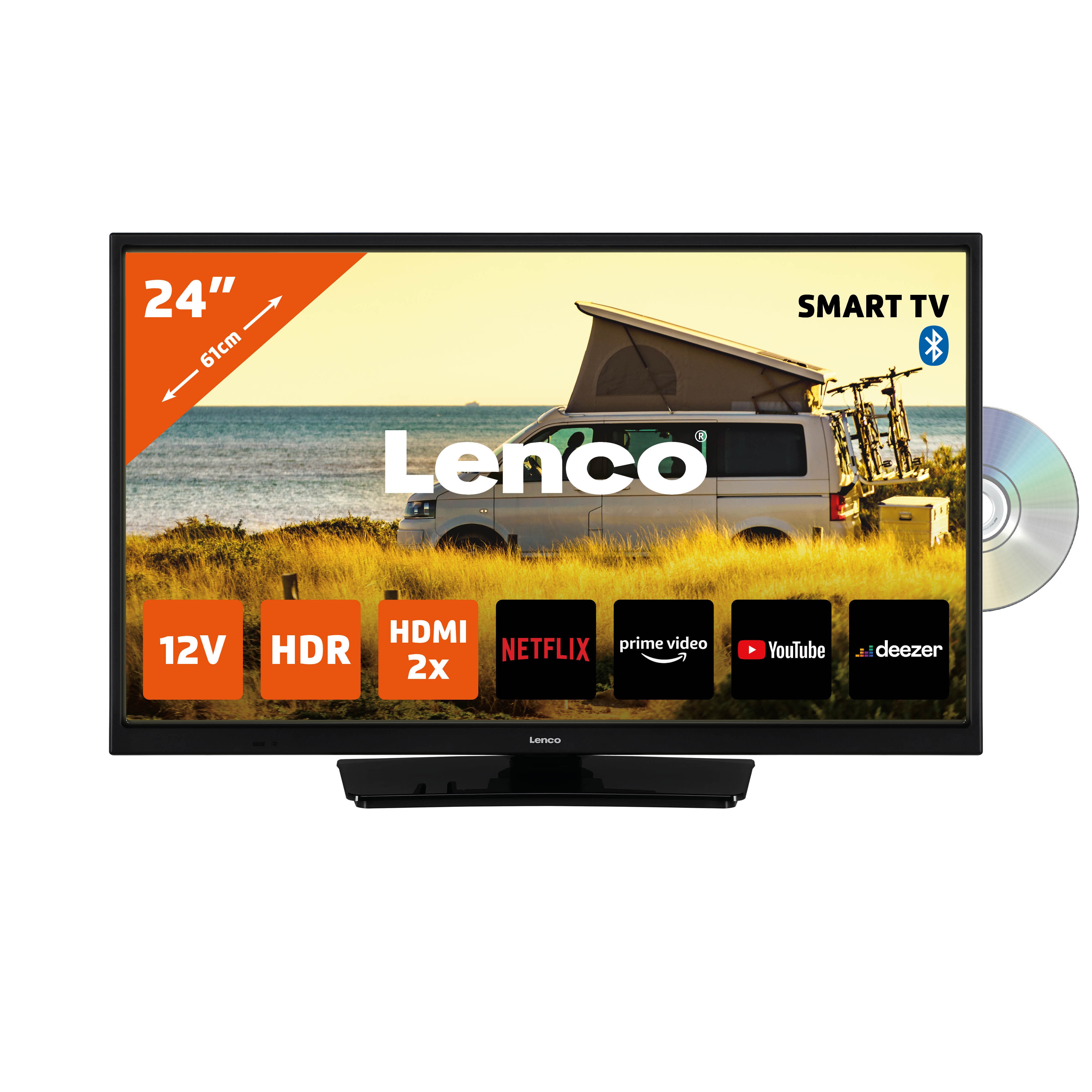 Lenco DVL-2483BK (V2) - 24-Zoll Smart-TV mit integriertem DVD-Player - Bild 1