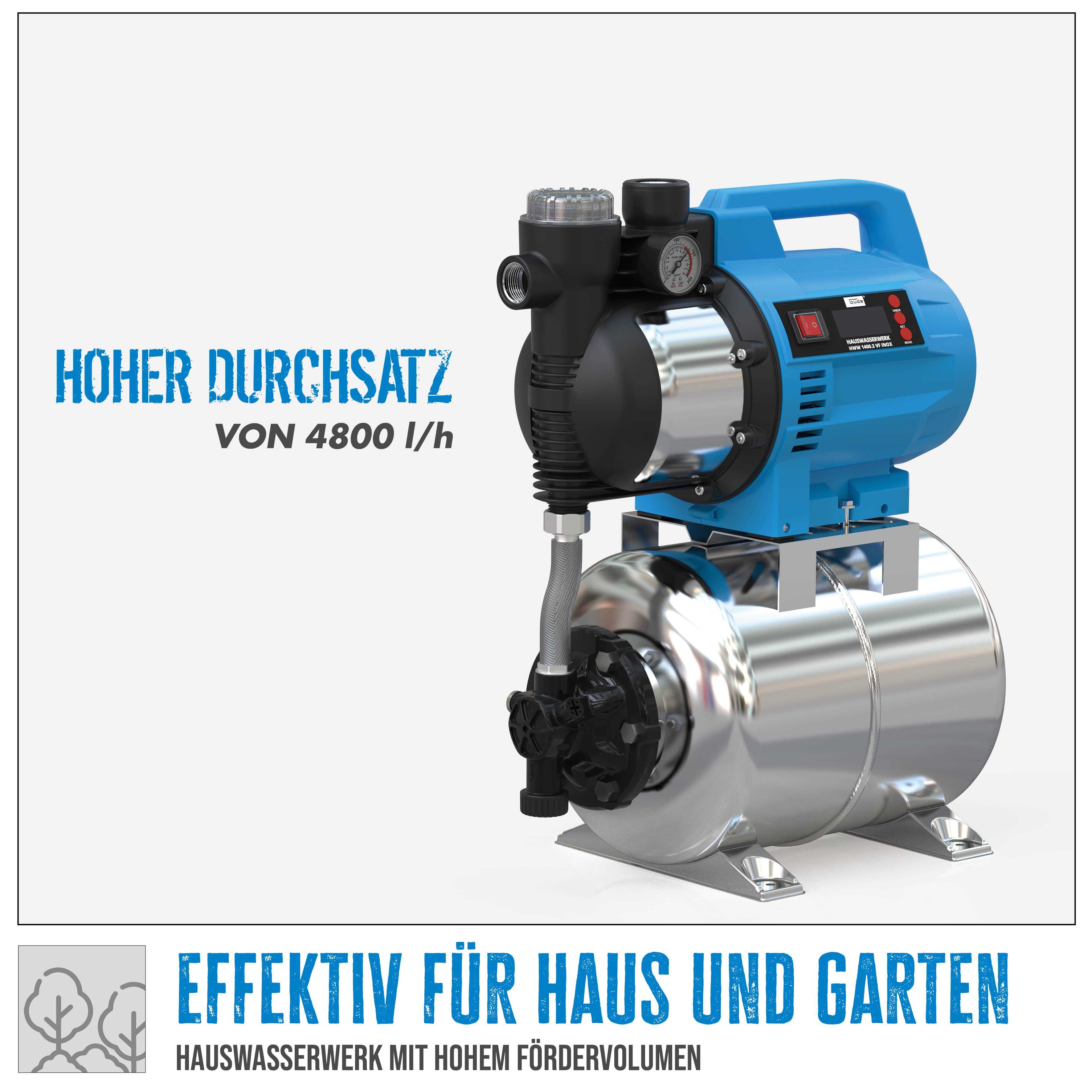 Hauswasserwerk HWW 1400.3 VF INOX - Bild 1